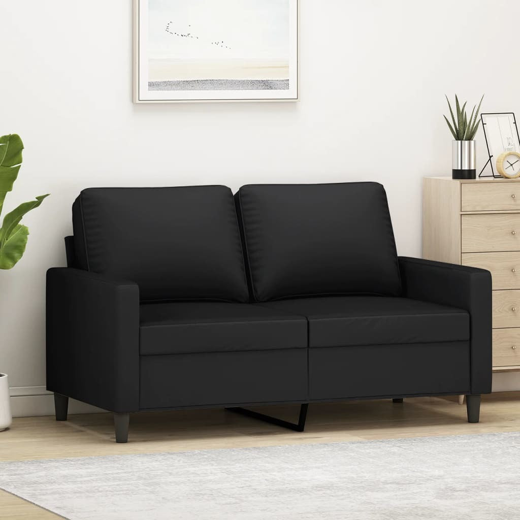 2-Seater Sofa Black 47.2" Velvet