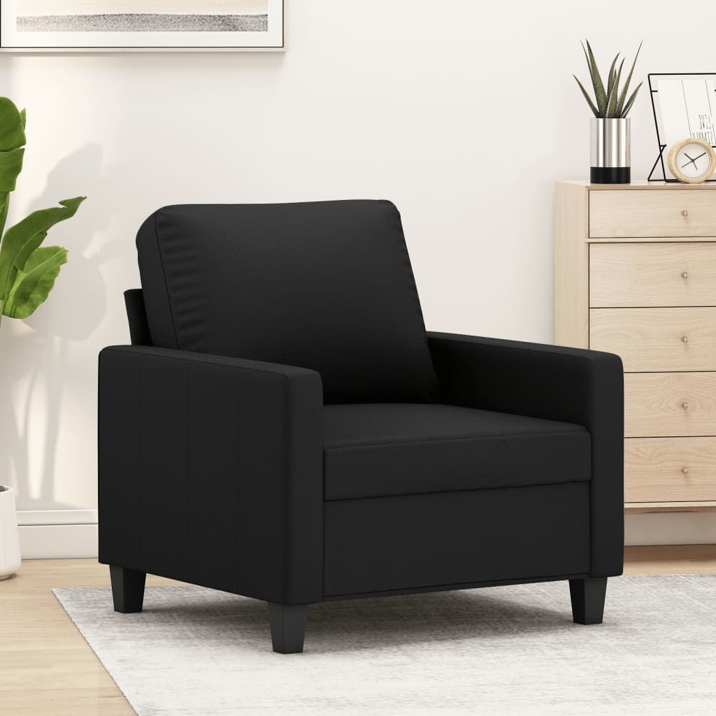 Sofa Chair Black 23.6" Faux Leather