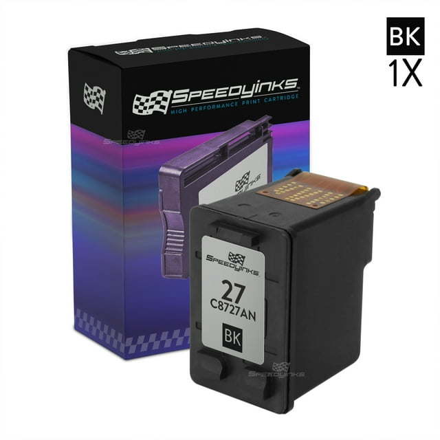 Speedy Remanufactured Replacement for HP 27 / C8727AN Black Cartridge for DeskJet 3650, 3840, 3845, 3847, 5655 OfficeJet 5605z, 5608, J5508, J5520 & PSC 1311, 1315, 2100, 2108, 2150