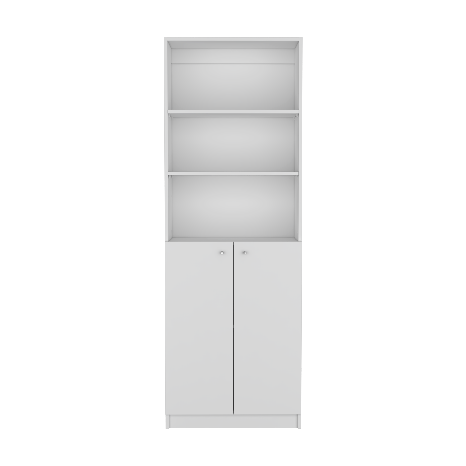 Bookcase Dual-Door Benzoni, Office, White