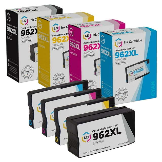 LD Products Remanufactured Replacements for HP 962XL High Yield Ink Cartridges