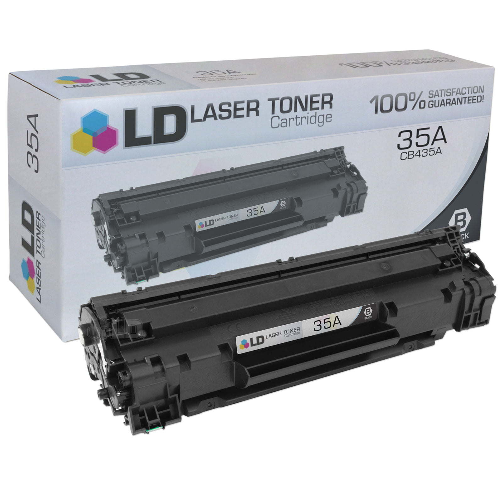 Compatible Toner Cartridge for HP 35A Black CB435A Printer LaserJet P1002 P1005 P1006 P1007, 1500* Page Yield