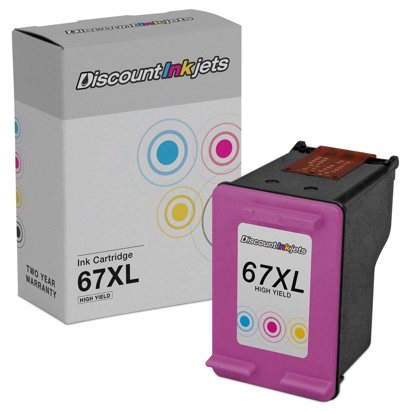 DI Ink Cartridge Replacement for HP 67XL 3YM58AN High Yield (Color) Compatible with DeskJet: 1255, 2722, 2724, 2732, 2752, 2755, 2755e, 4155e, 4140, 4152, 4155, 4158 Envy: 6052, 6055, 6058, 6075