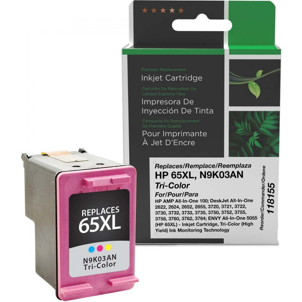 Clover Technologies Remanufactured High Yield Inkjet Ink Cartridge - Alternative for HP 65XL (N9K03AN) - Tri-color - 1 Each - 300 Pages