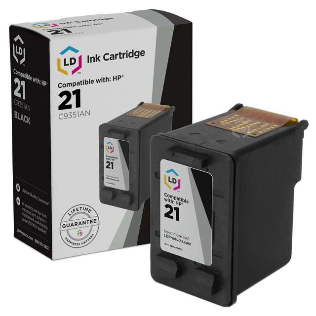 LD Remanufactured Replacement Cartridge for C9351AN (HP 21) Black