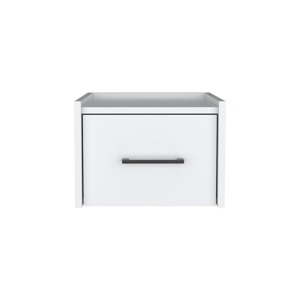 Floating Nightstand Calion, Bedroom, White