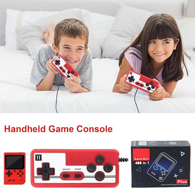 Handheld Game Console, Tiny Tendo 400 Games, Portable Retro Video Game Console, Tinytendo Handheld Console, 400 In 1 Game Console With Game Controller