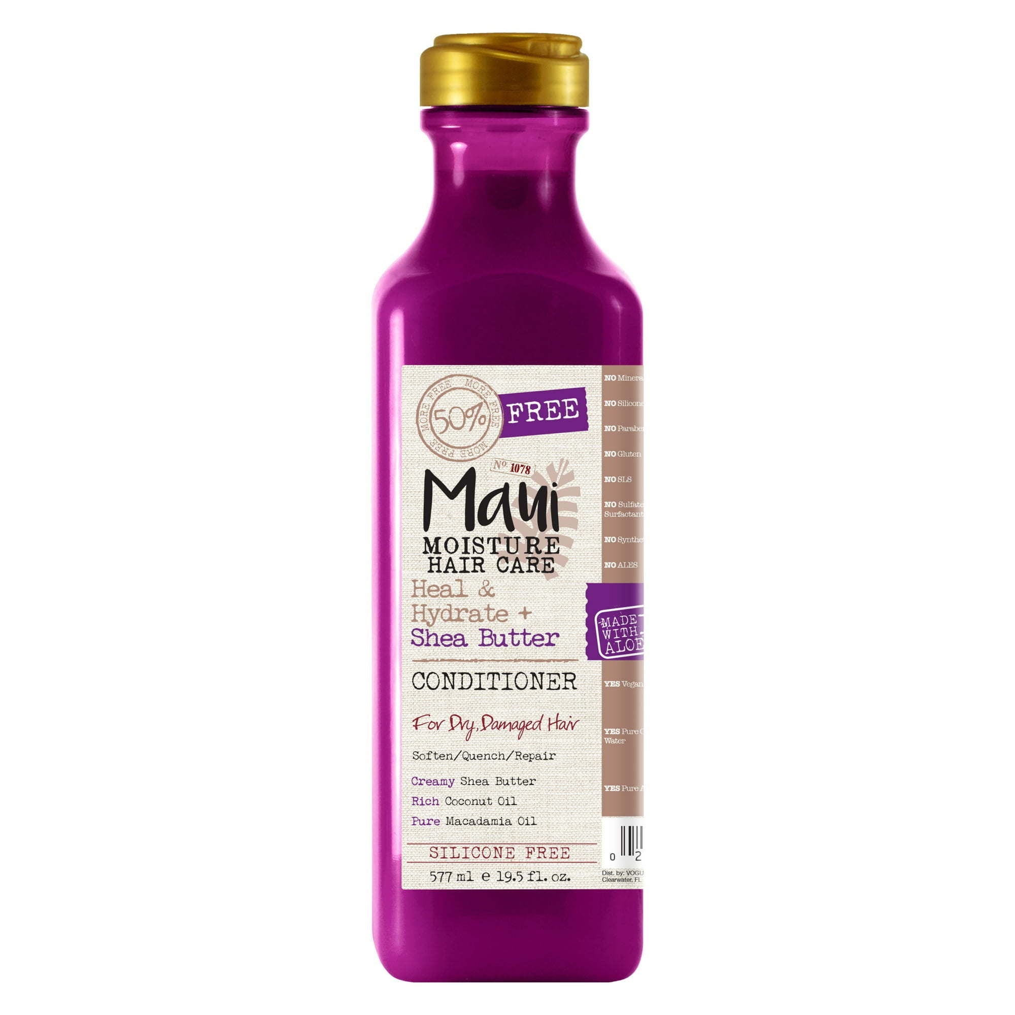 Maui Moisture Heal & Hydrate + Shea Butter Conditioner to Repair Tight Curls, 19.5 fl oz