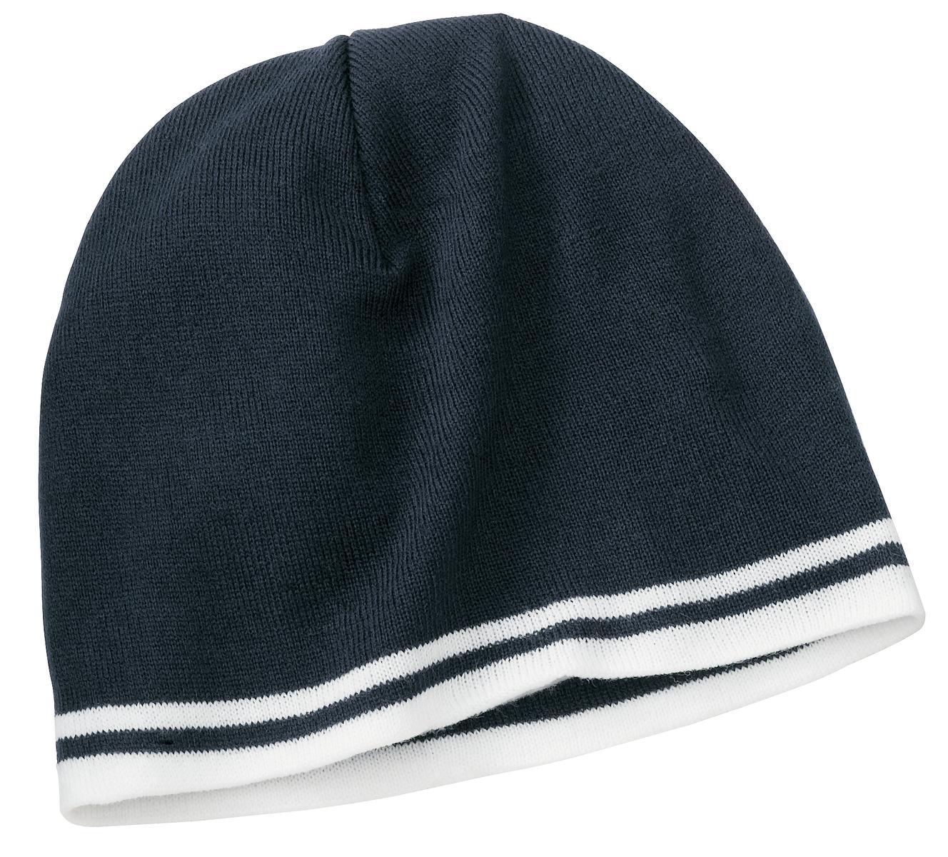 Port & Company Fine Knit Skull Cap with Stripes CP93