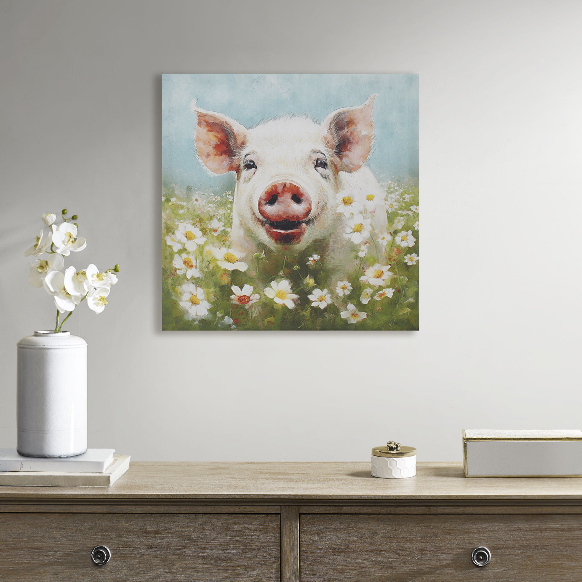 Pig Canvas Wall Art