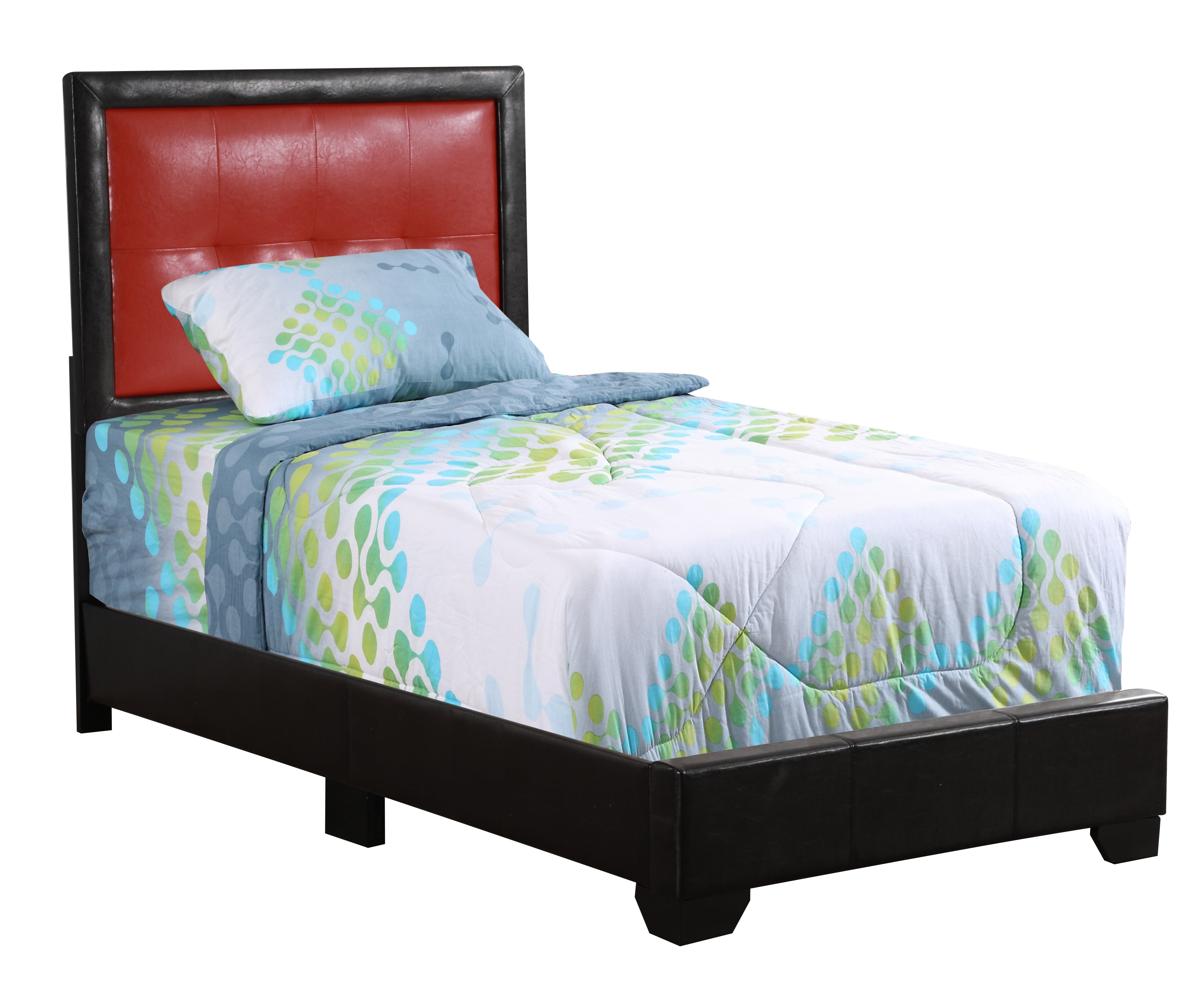 Glory Furniture Panello G2589-TB-UP Twin Bed , BLACK and RED