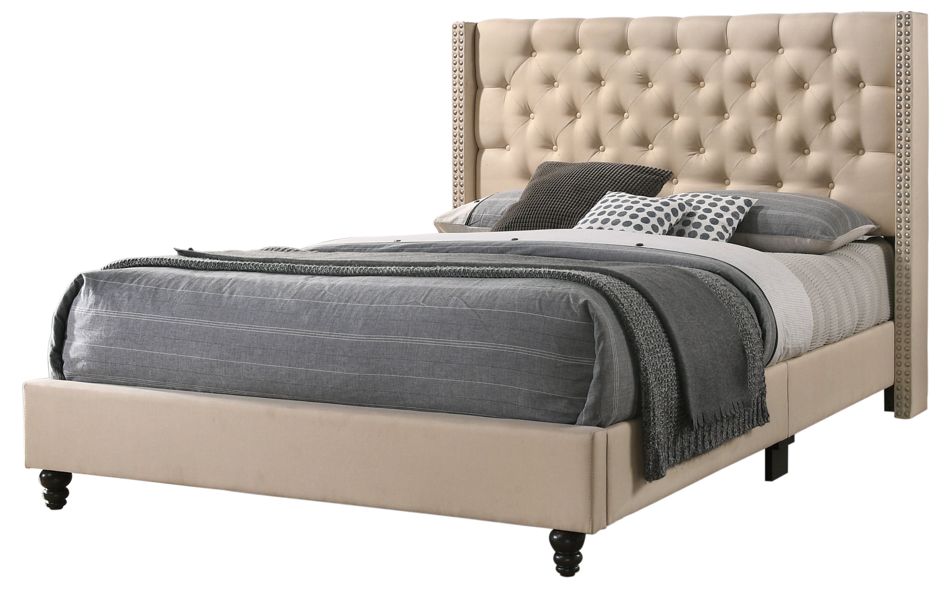 Glory Furniture Julie G1903-QB-UP Queen Upholstered Bed , BEIGE