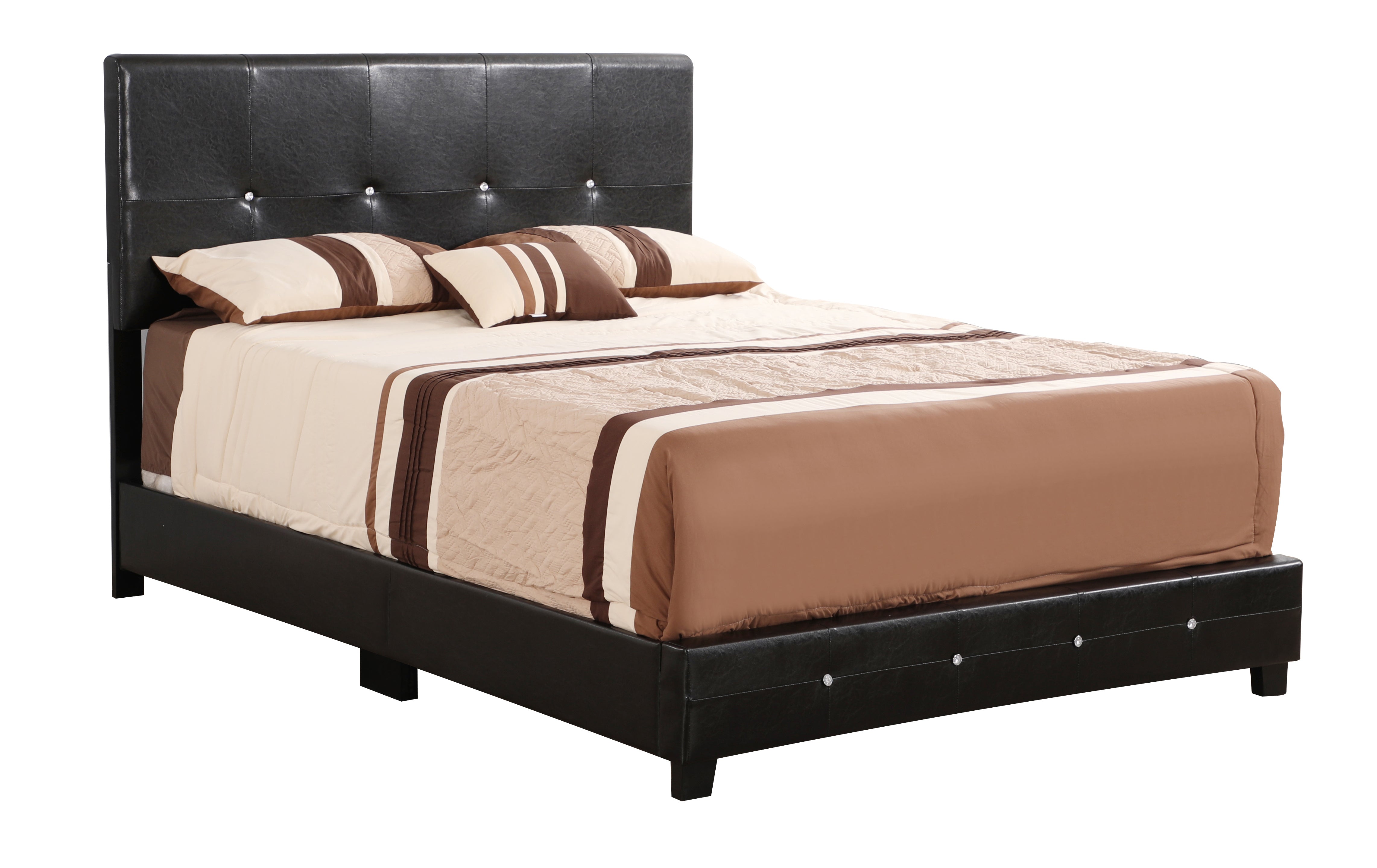 Glory Furniture Nicole G2573-KB-UP King Bed , BLACK