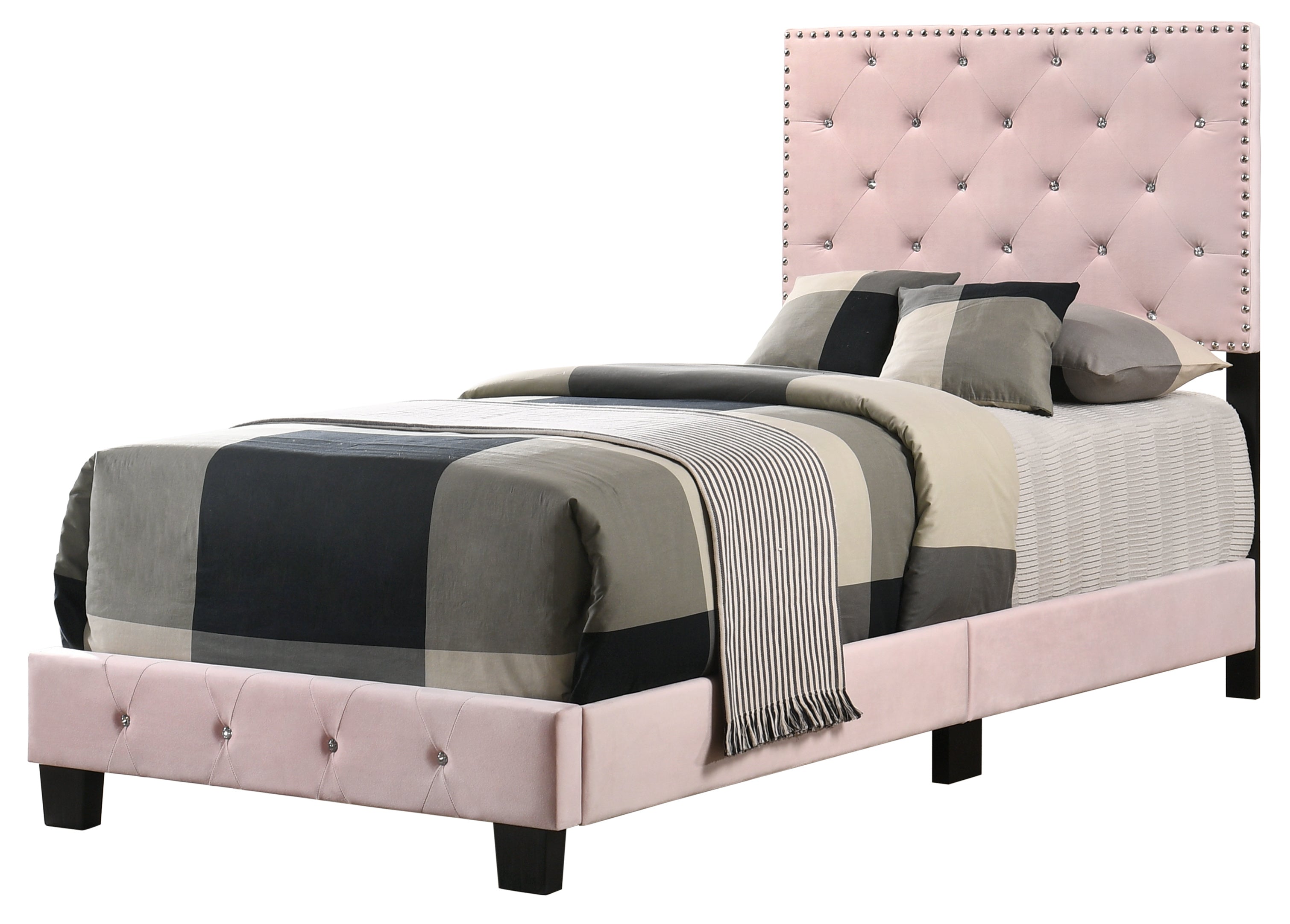 Glory Furniture Suffolk G1406-TB-UP Twin Bed , PINK