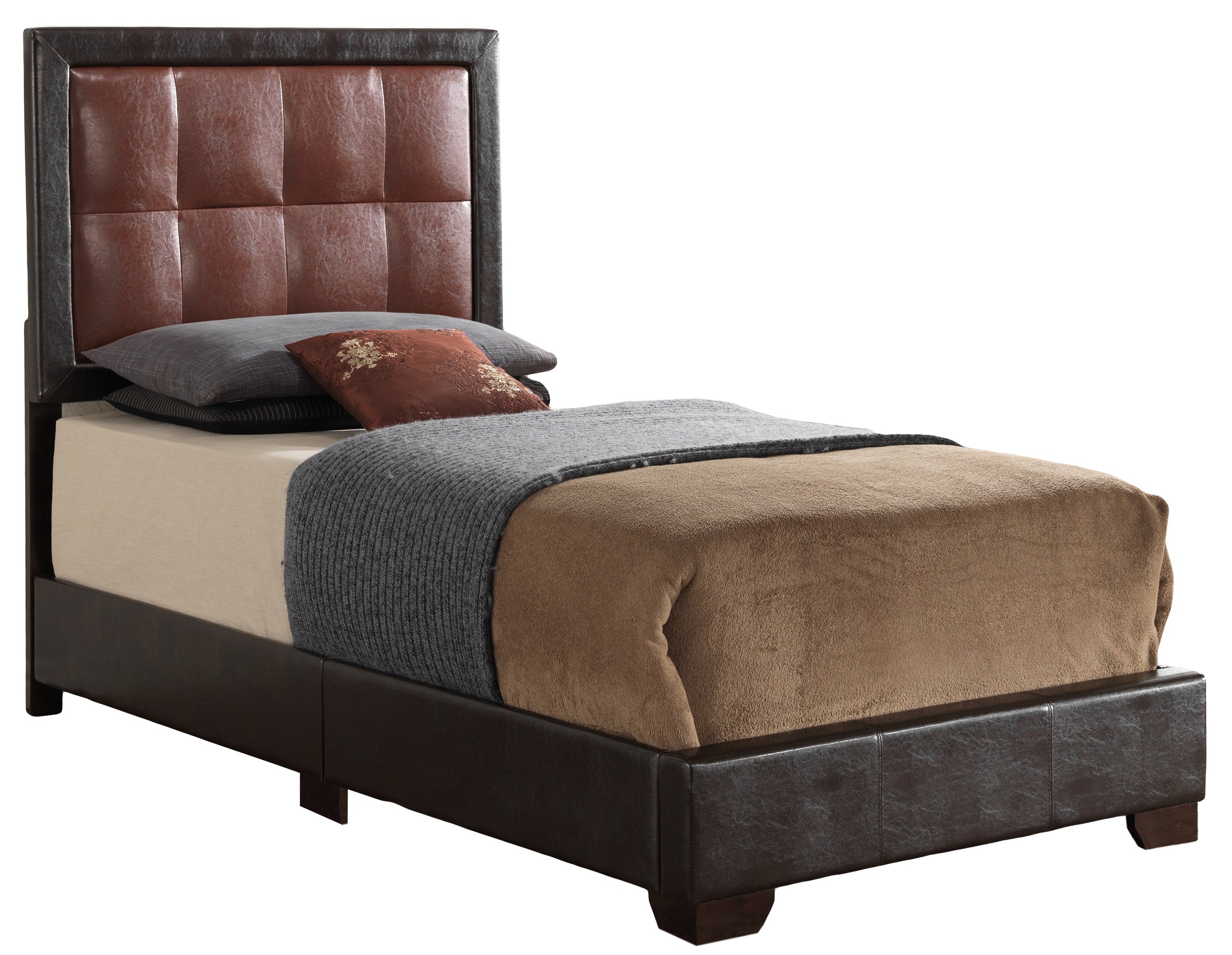 Glory Furniture Panello G2582-TB-UP Twin Bed , DARK BROWN