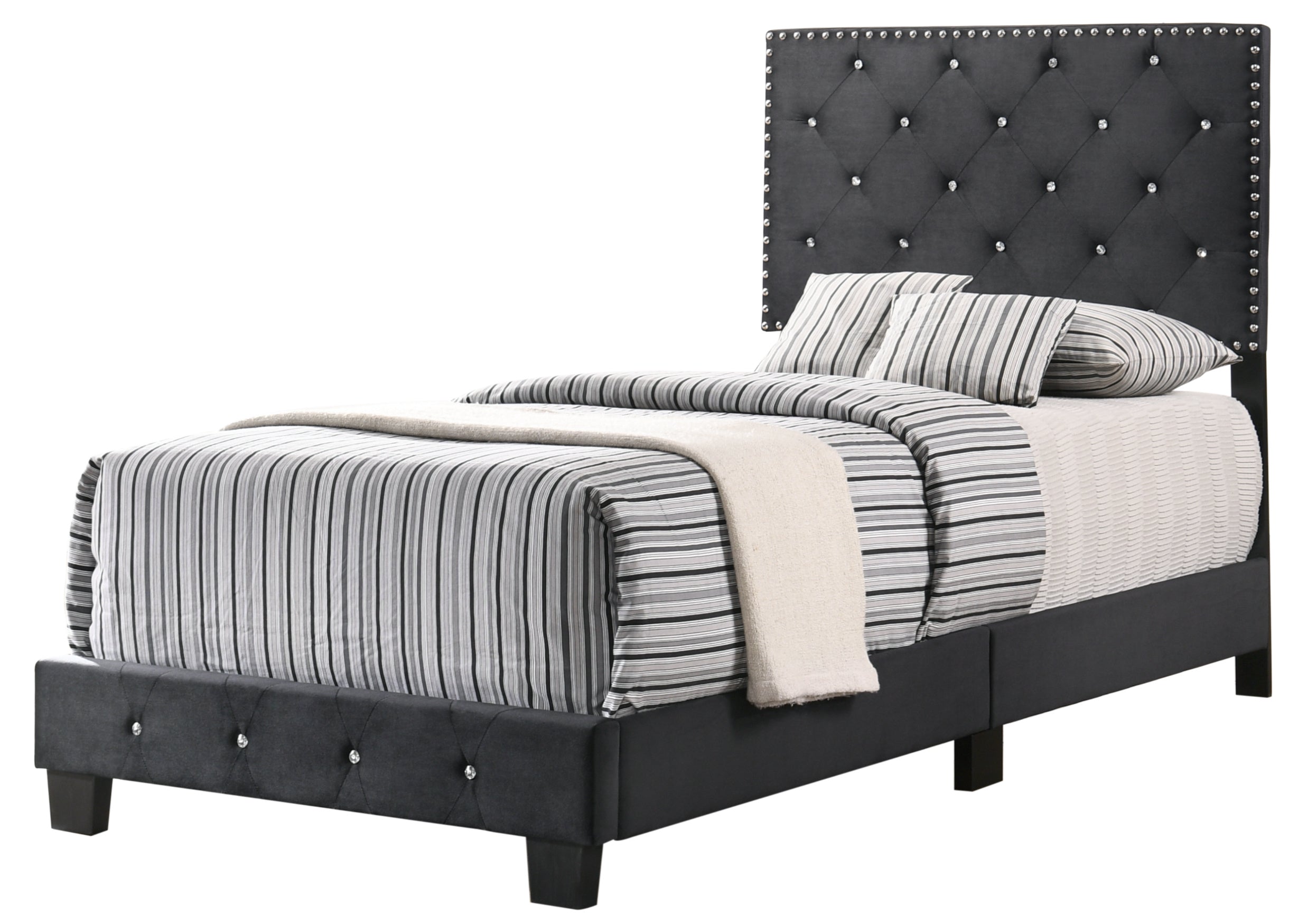 Glory Furniture Suffolk G1407-TB-UP Twin Bed , BLACK