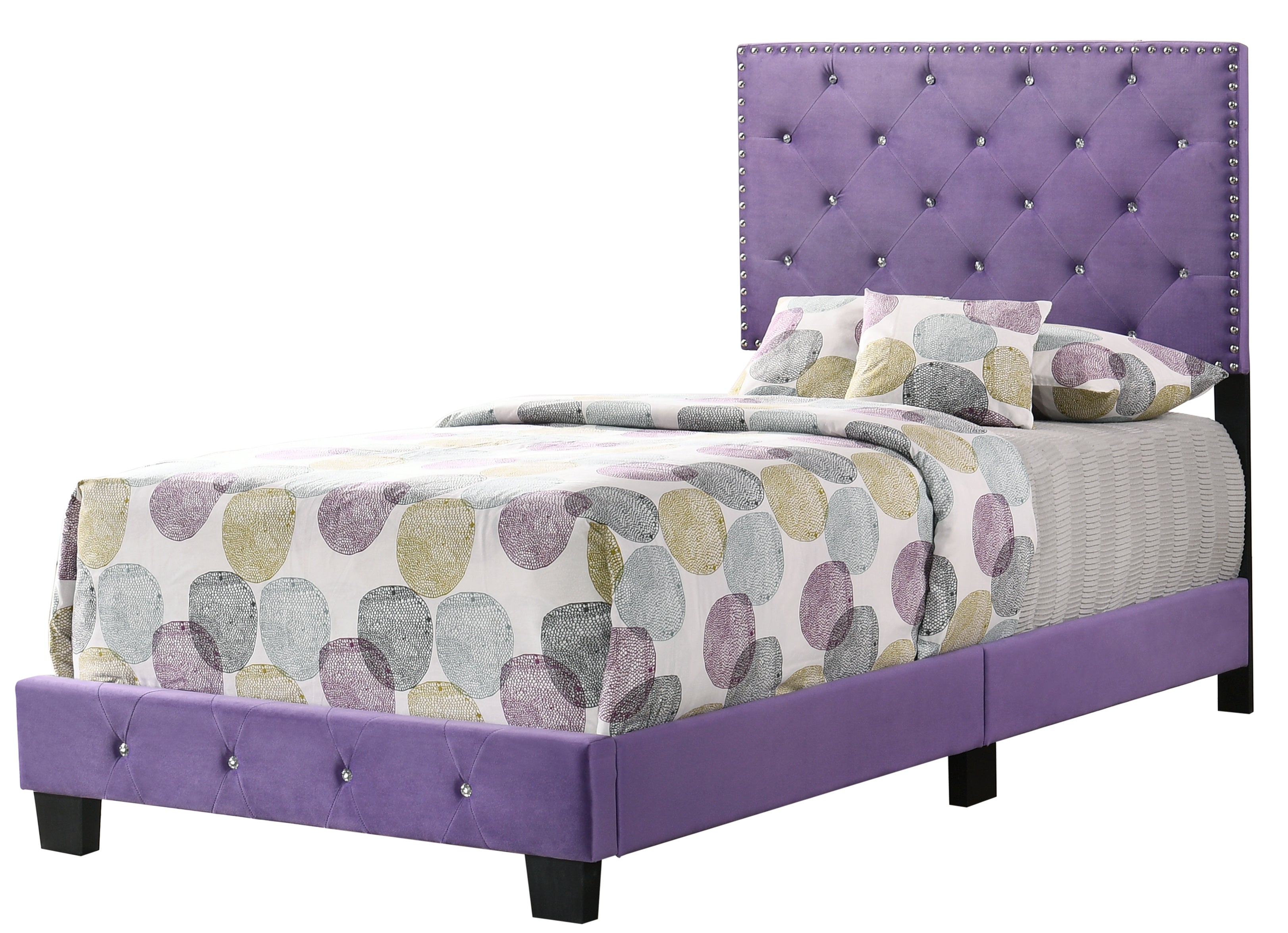 Glory Furniture Suffolk G1402-TB-UP Twin Bed , PURPLE