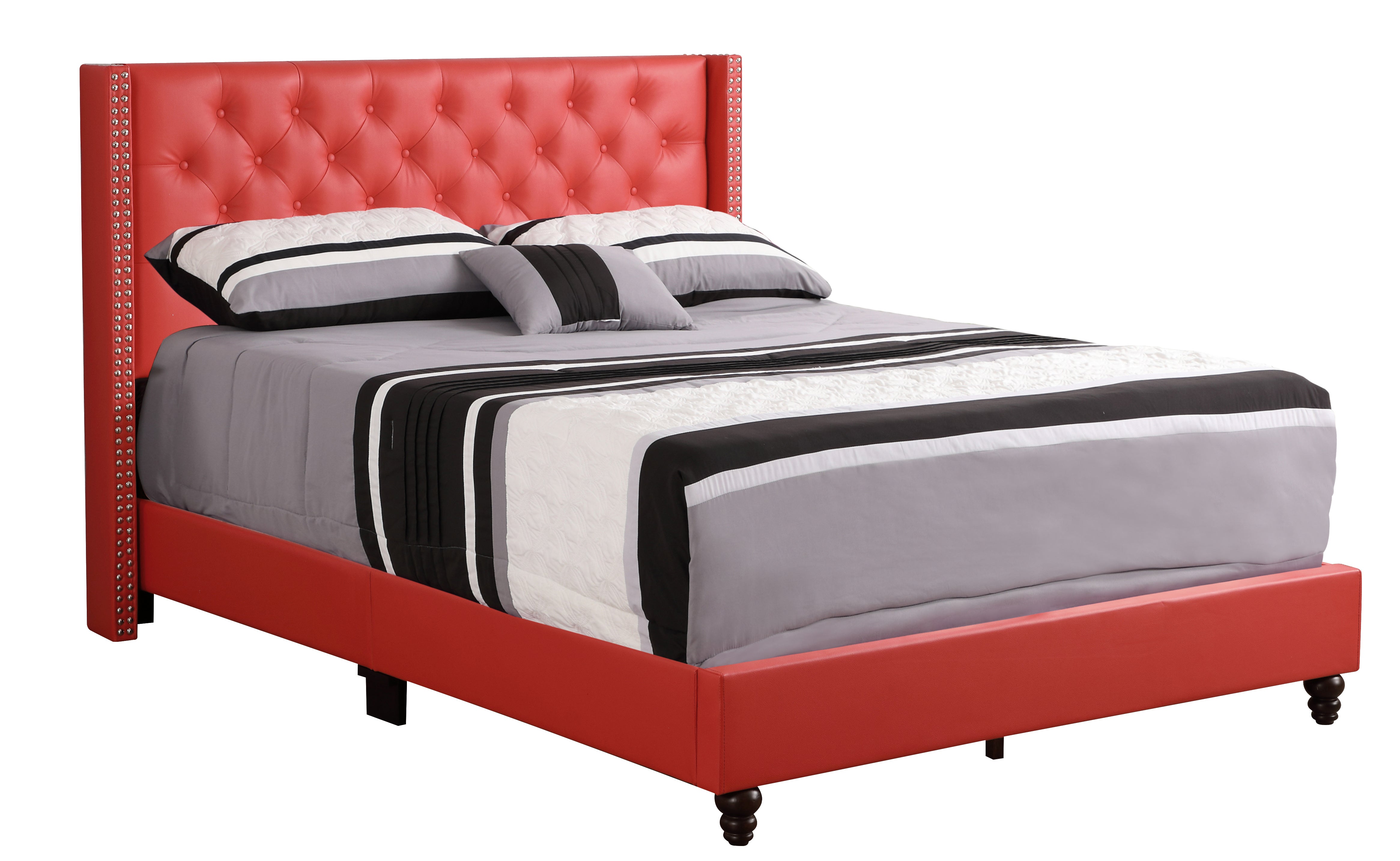 Glory Furniture Julie G1917-FB-UP Full Upholstered Bed , RED