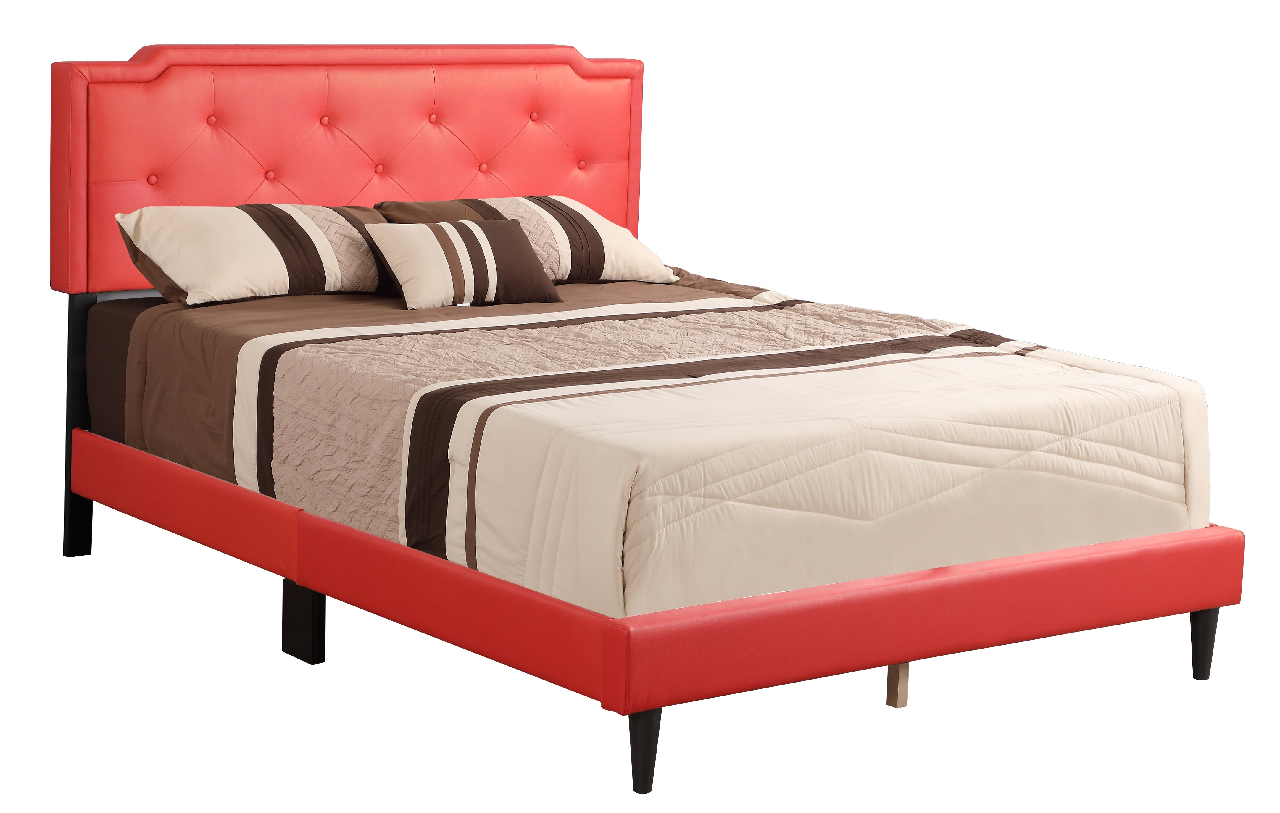 Glory Furniture Deb G1117-FB-UP Full Bed -All in One Box , RED