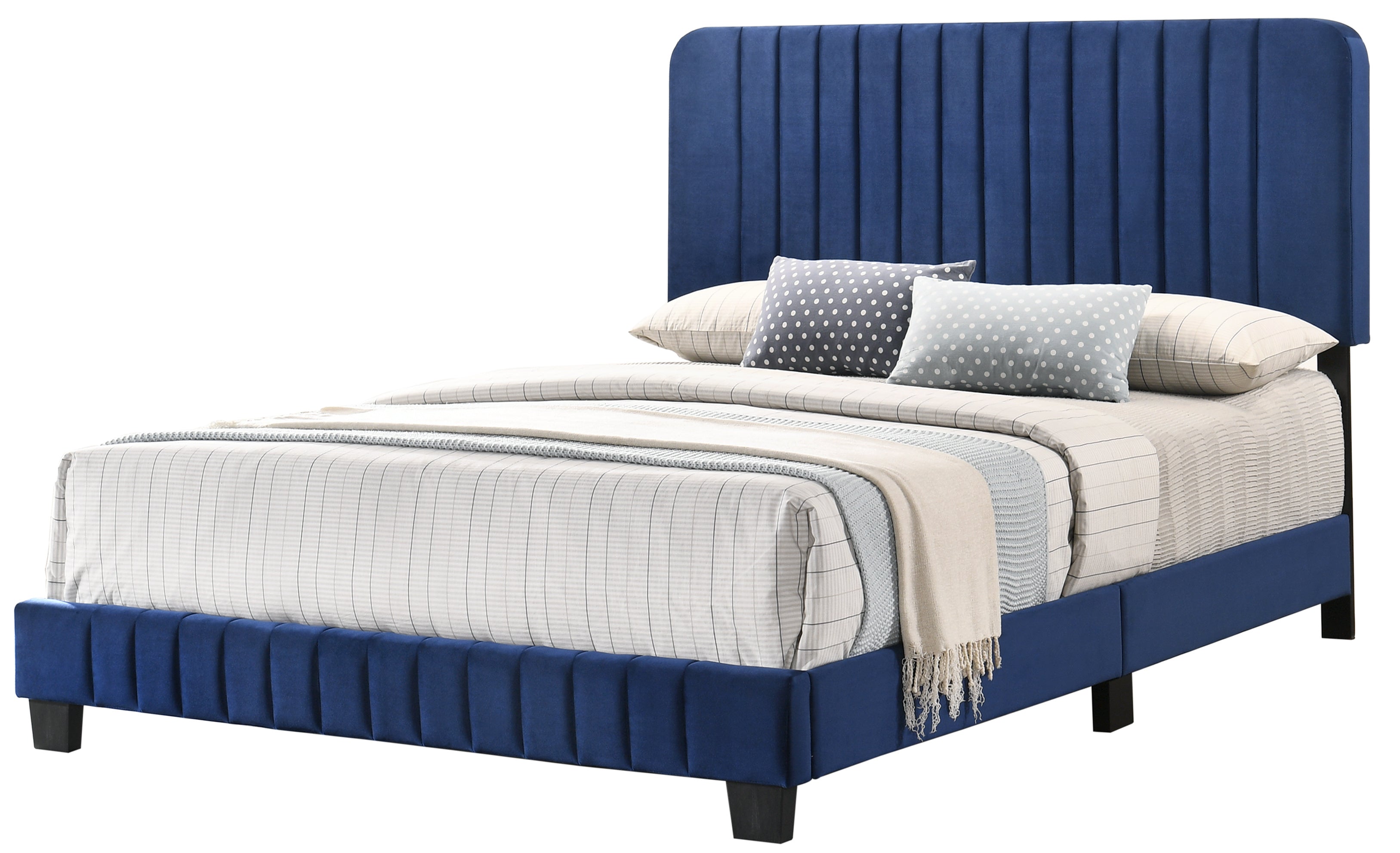 Glory Furniture Lodi G0409-KB-UP KING BED , NAVY BLUE