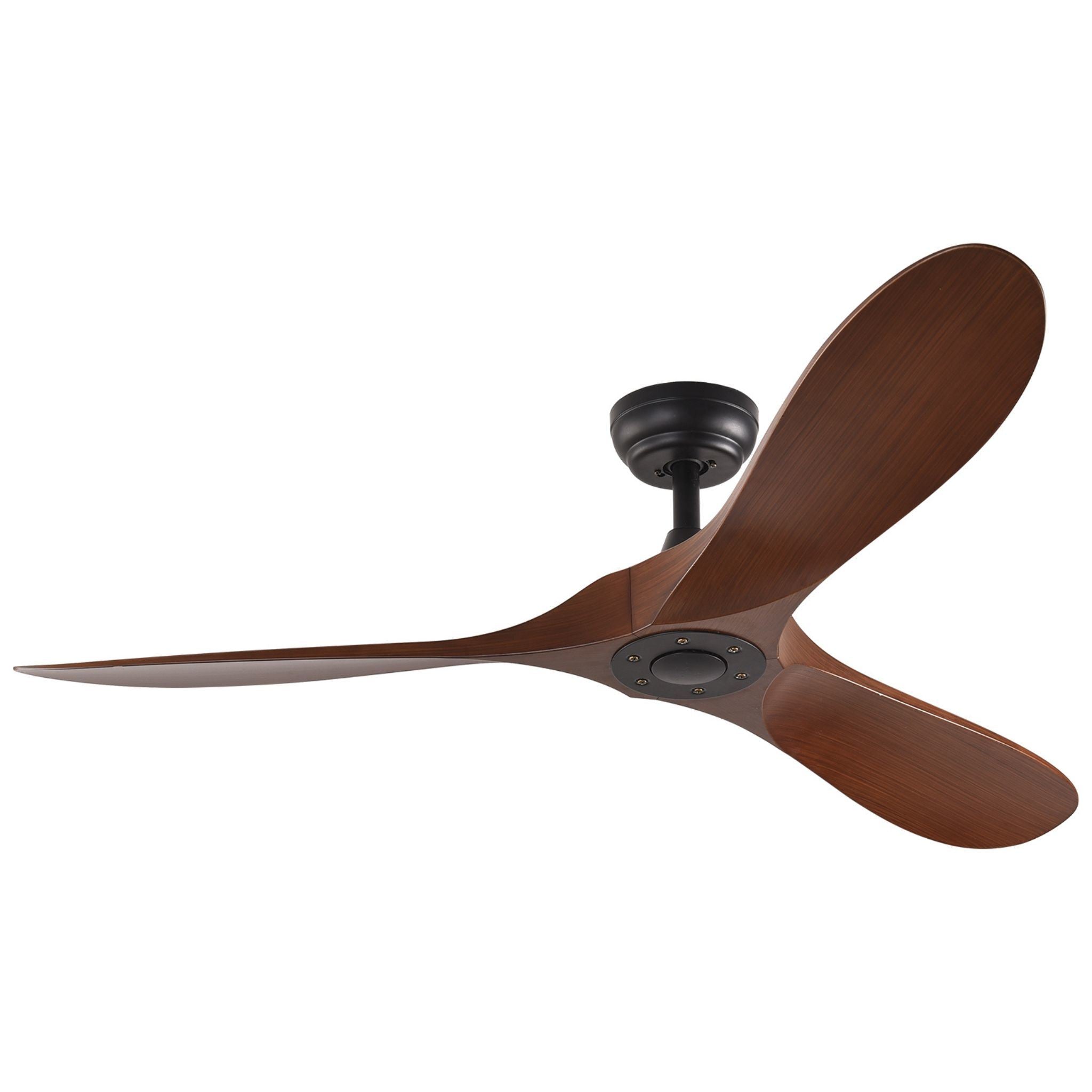 52 Inch Flush Mount Ceiling Fans with Remote Control, Vintage Outdoor Indoor 3 Blades Smart Ceiling Fans for Bedroom, Living Room, and Patios (Dark)