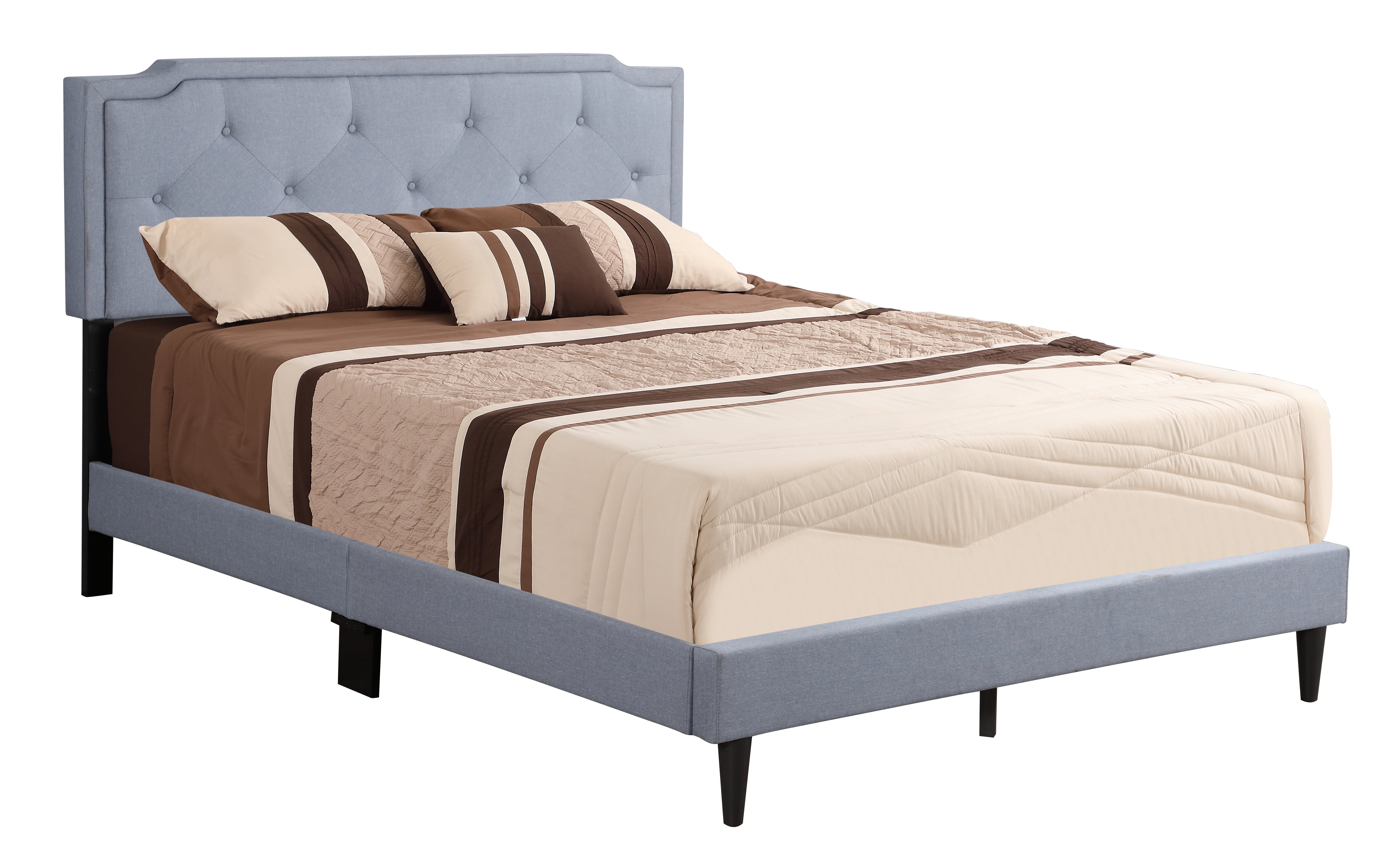 Glory Furniture Deb G1123-FB-UP Full Bed -All in One Box , BLUE