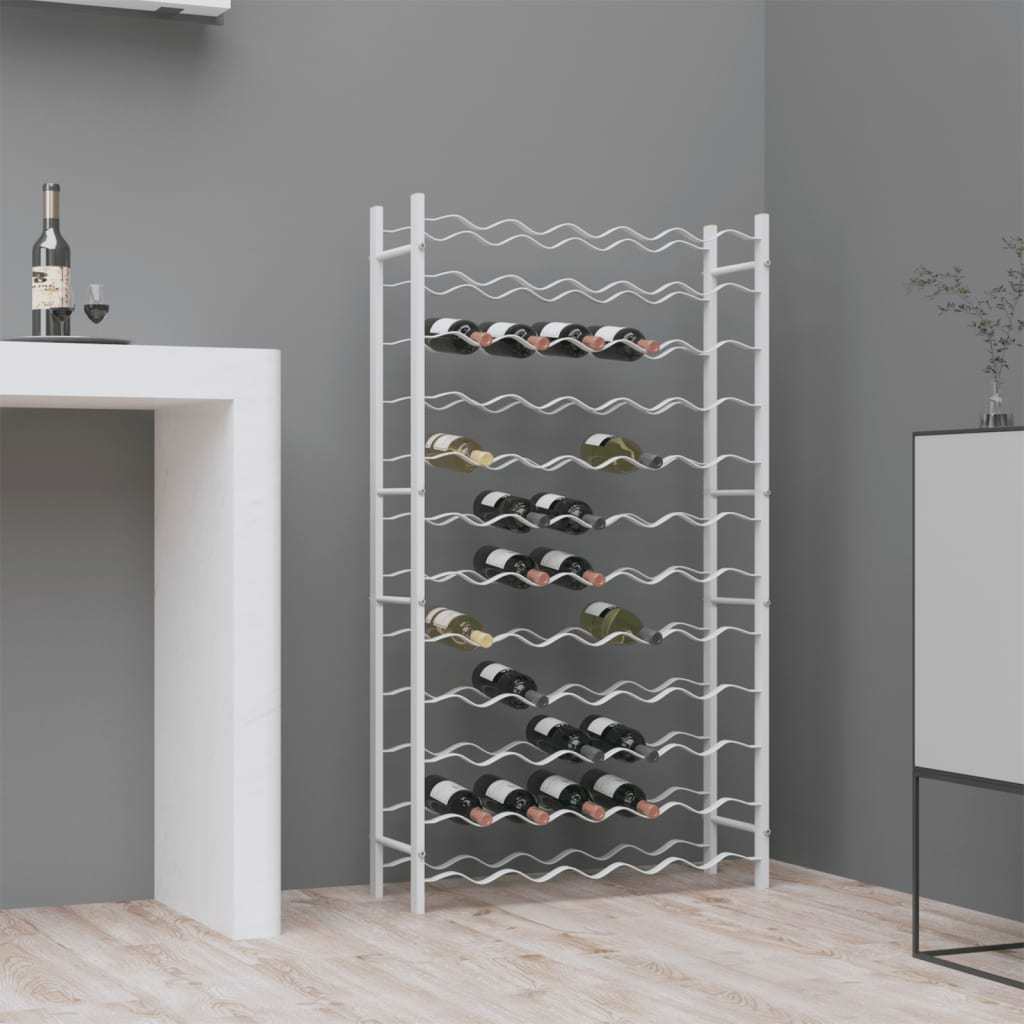 Wine Rack for 72 Bottles White Metal