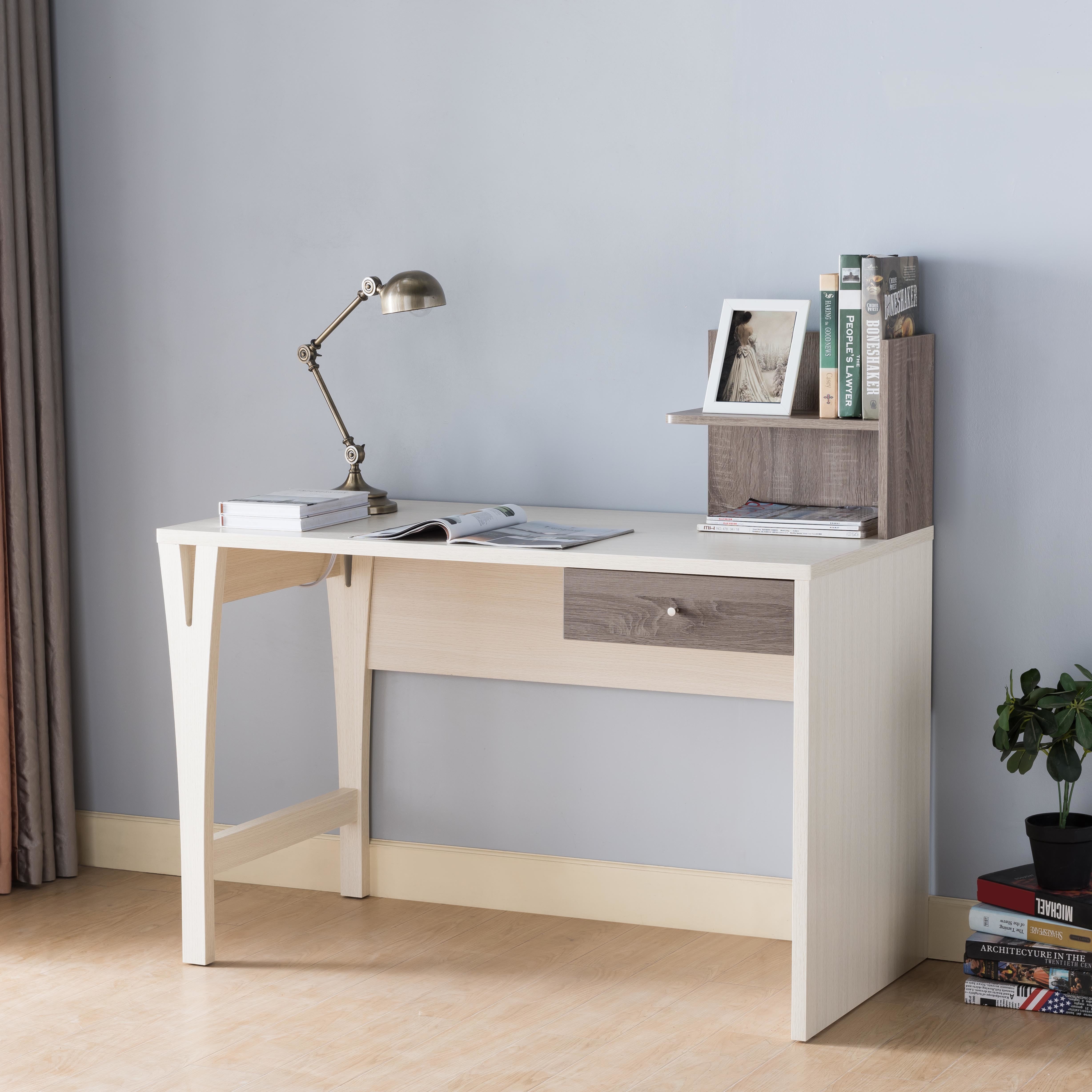 ID USA 202734 Desk Ivory & Dark Taupe