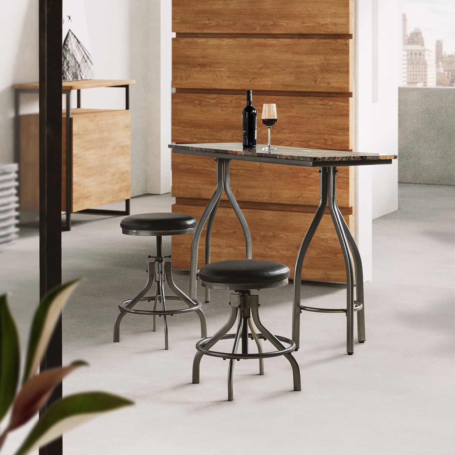Justo Dining Sets-BROWN