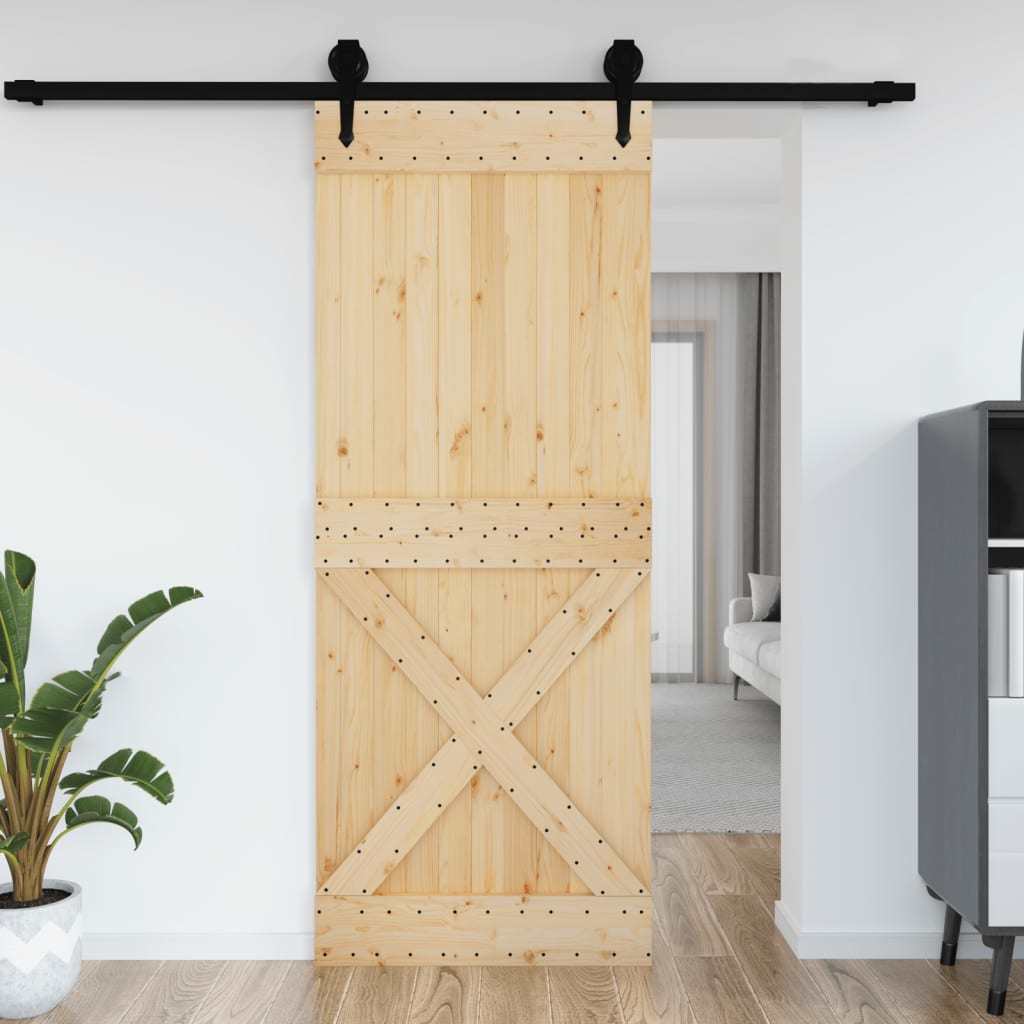 Door NARVIK 35.4"x82.7" Solid Wood Pine