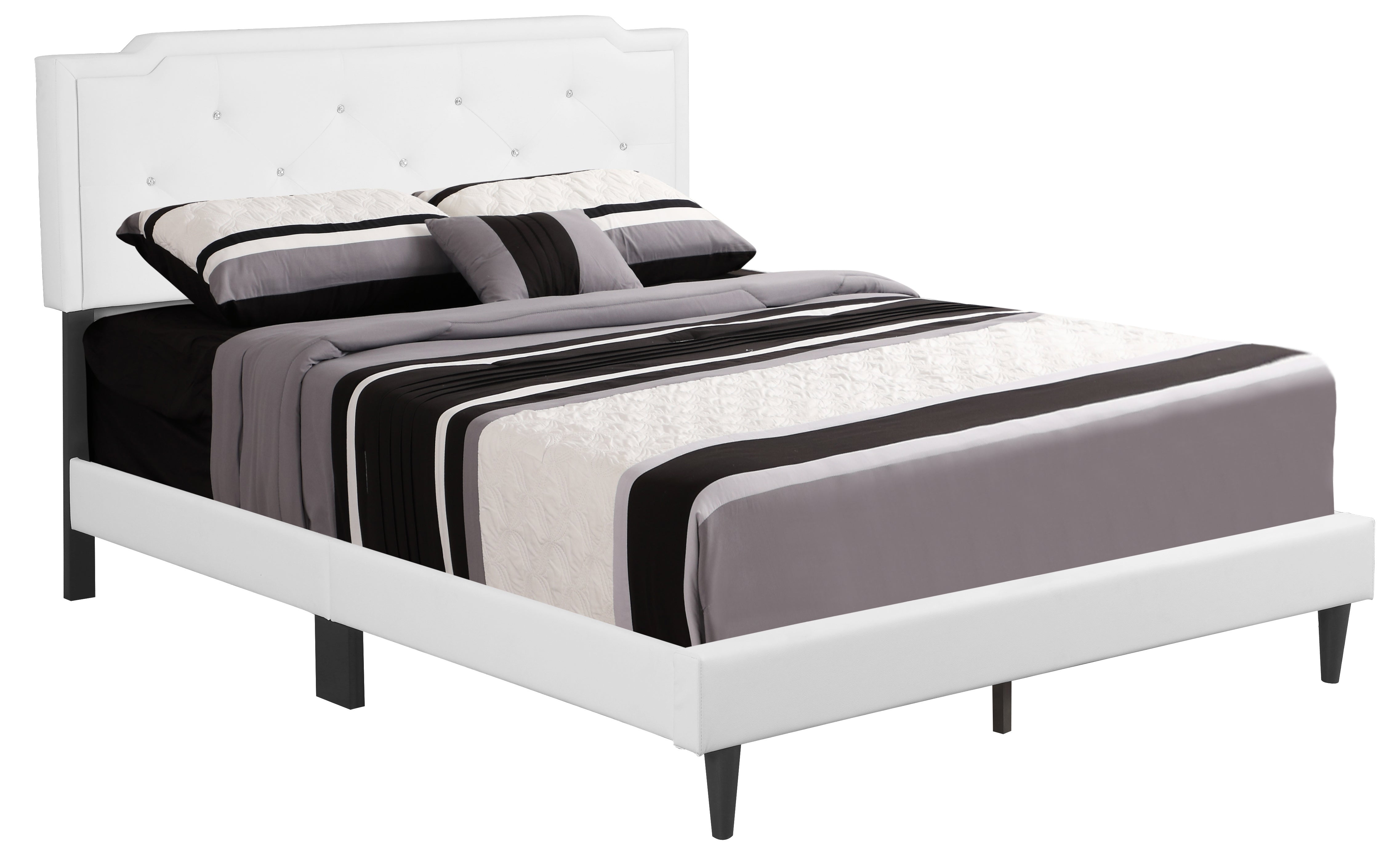 Glory Furniture Deb G1118-QB-UP Queen Bed - All In One Box , WHITE