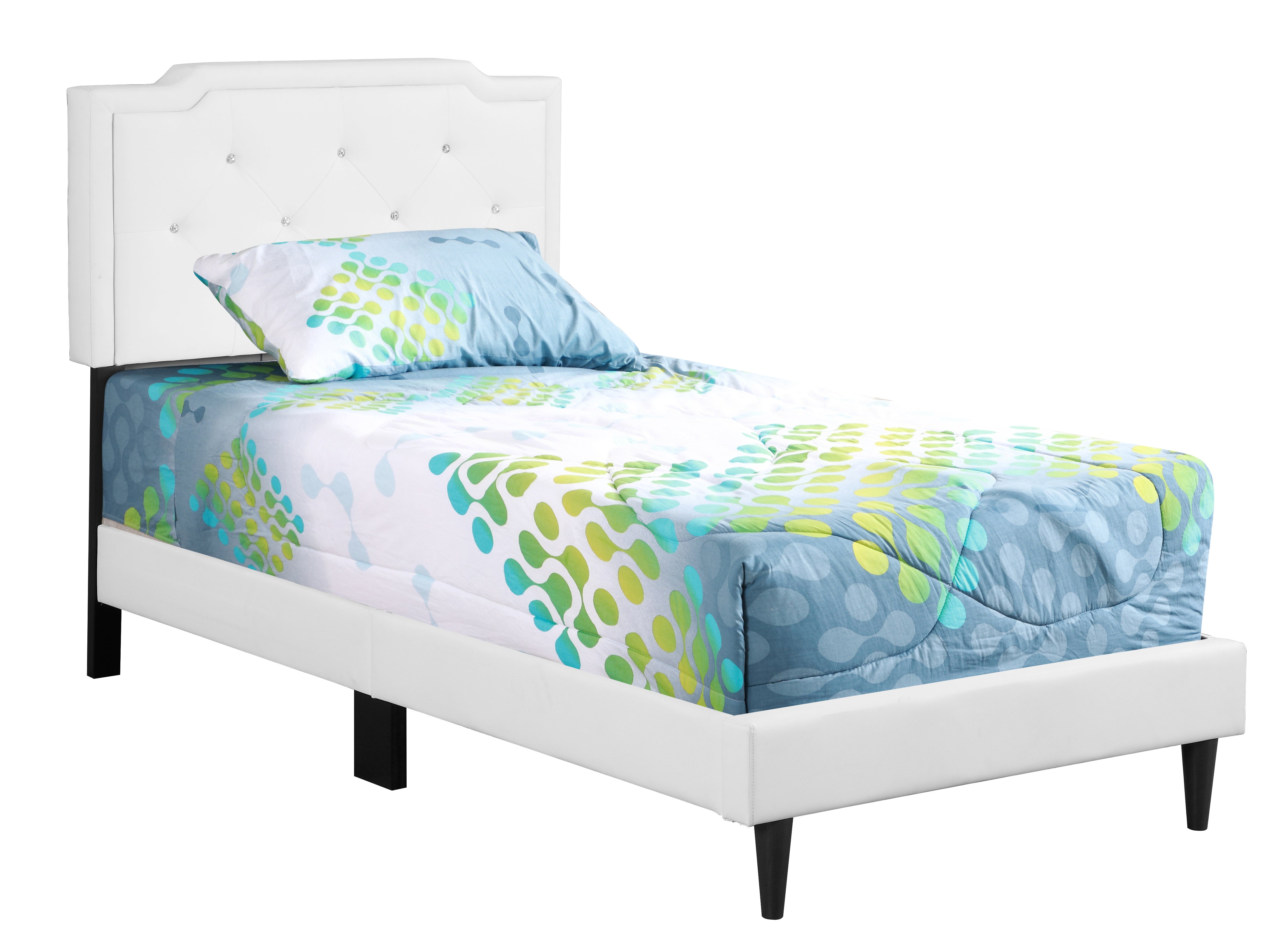 Glory Furniture Deb G1118-TB-UP Twin Bed- All in One Box , WHITE