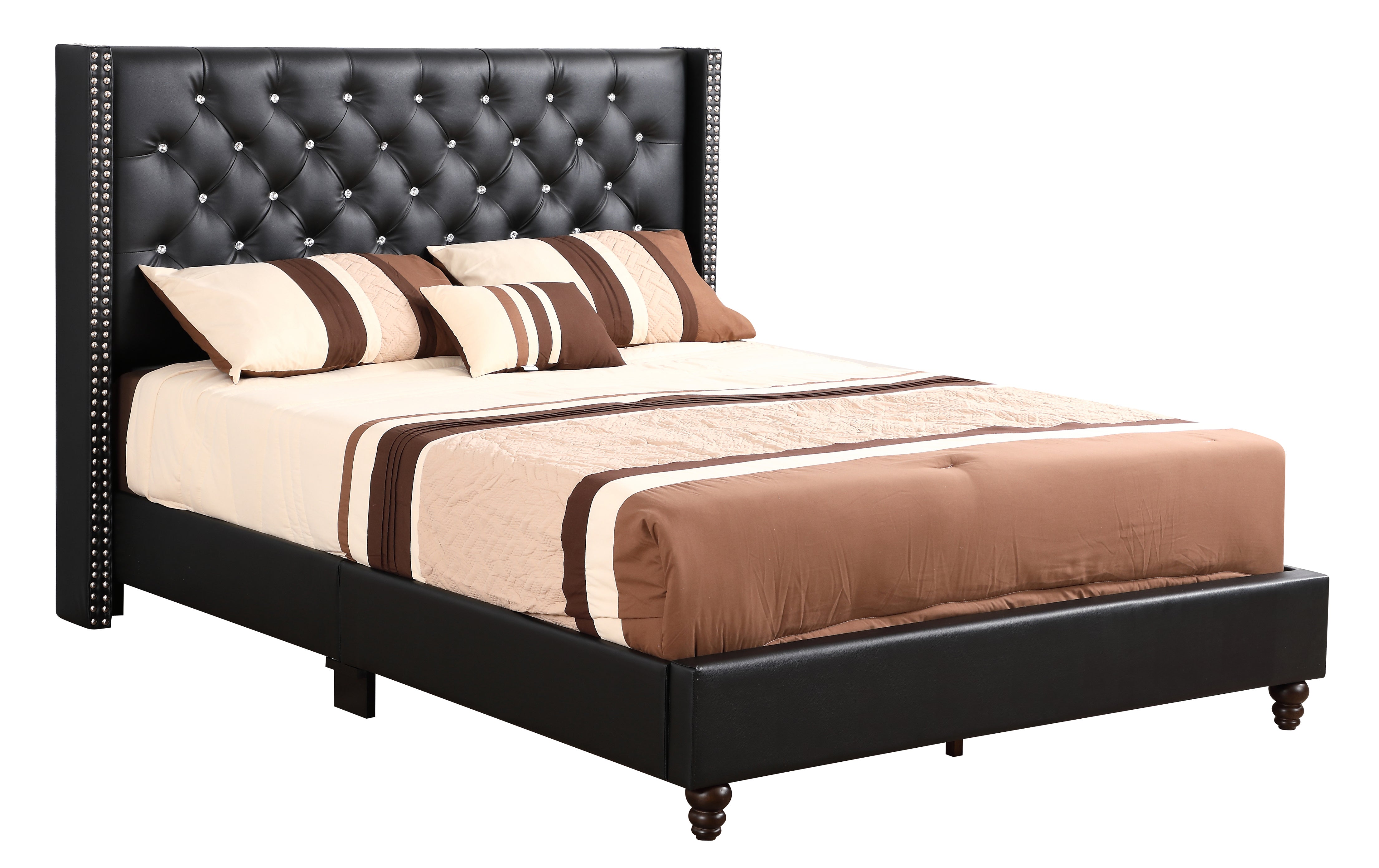 Glory Furniture Julie G1919-FB-UP Full Upholstered Bed , BLACK