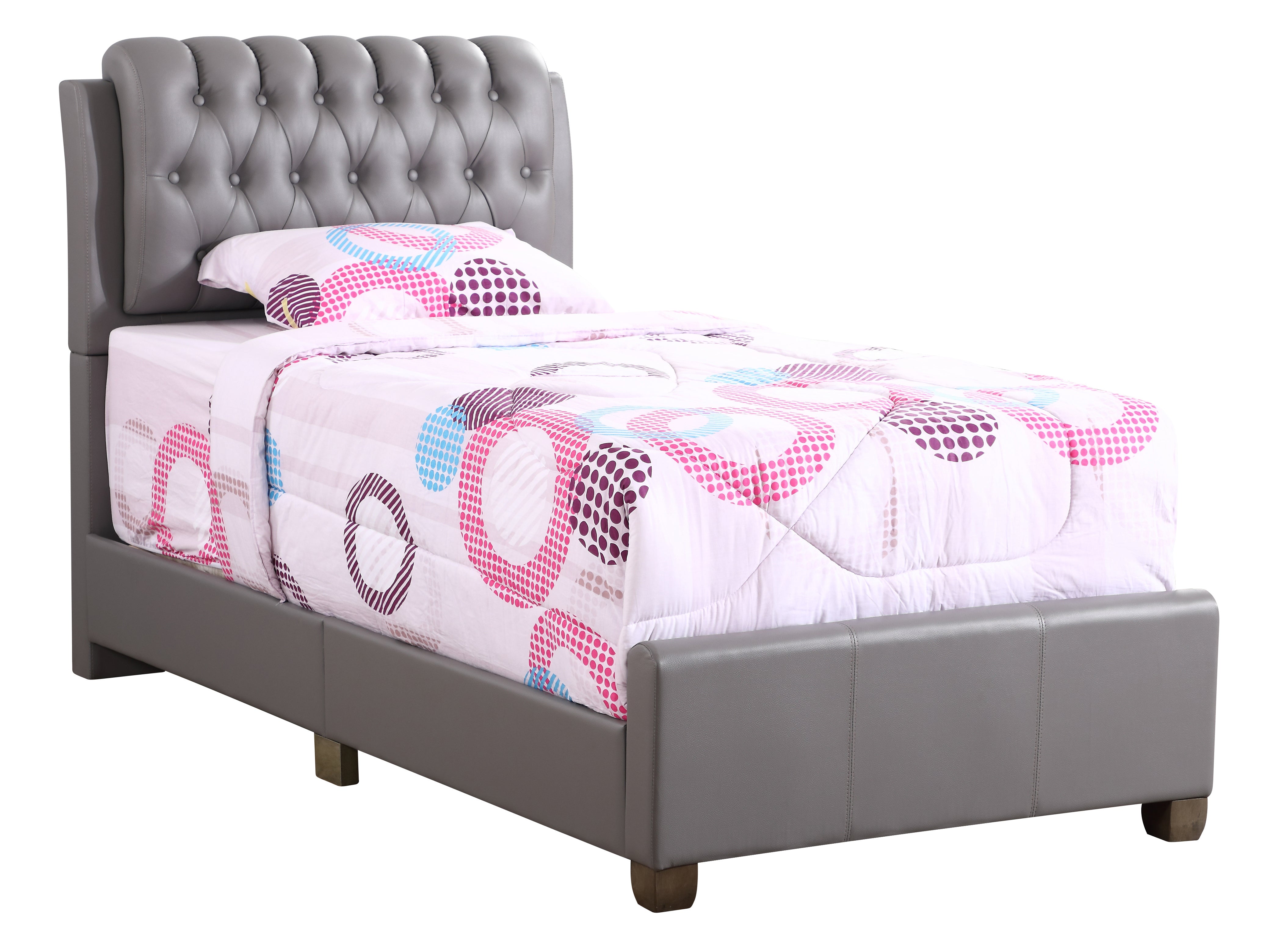 Glory Furniture Marilla G1505C-TB-UP Twin Bed , LIGHT GREY