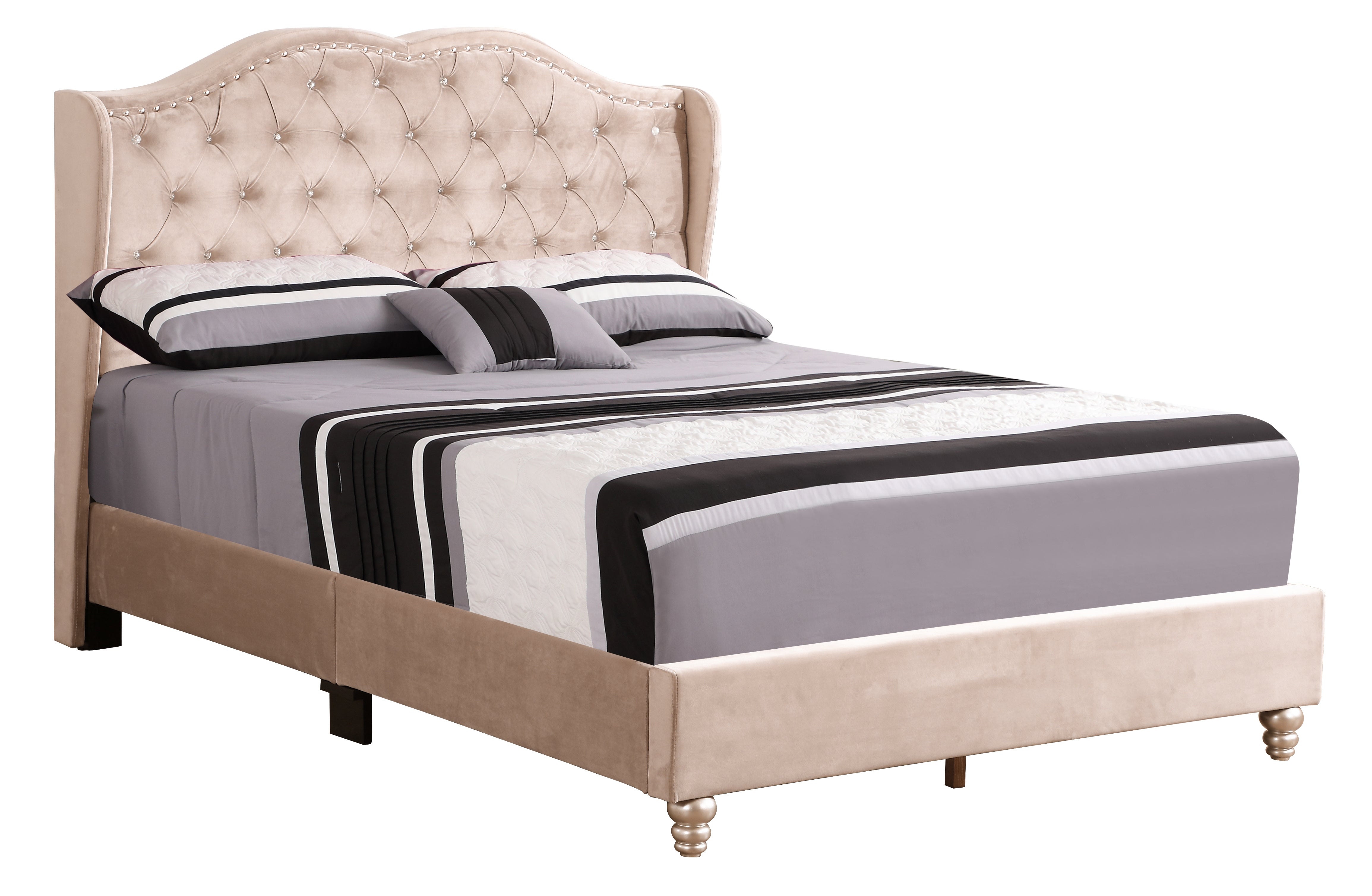 Glory Furniture Joy G1935-FB-UP Full Upholstered Bed , BEIGE