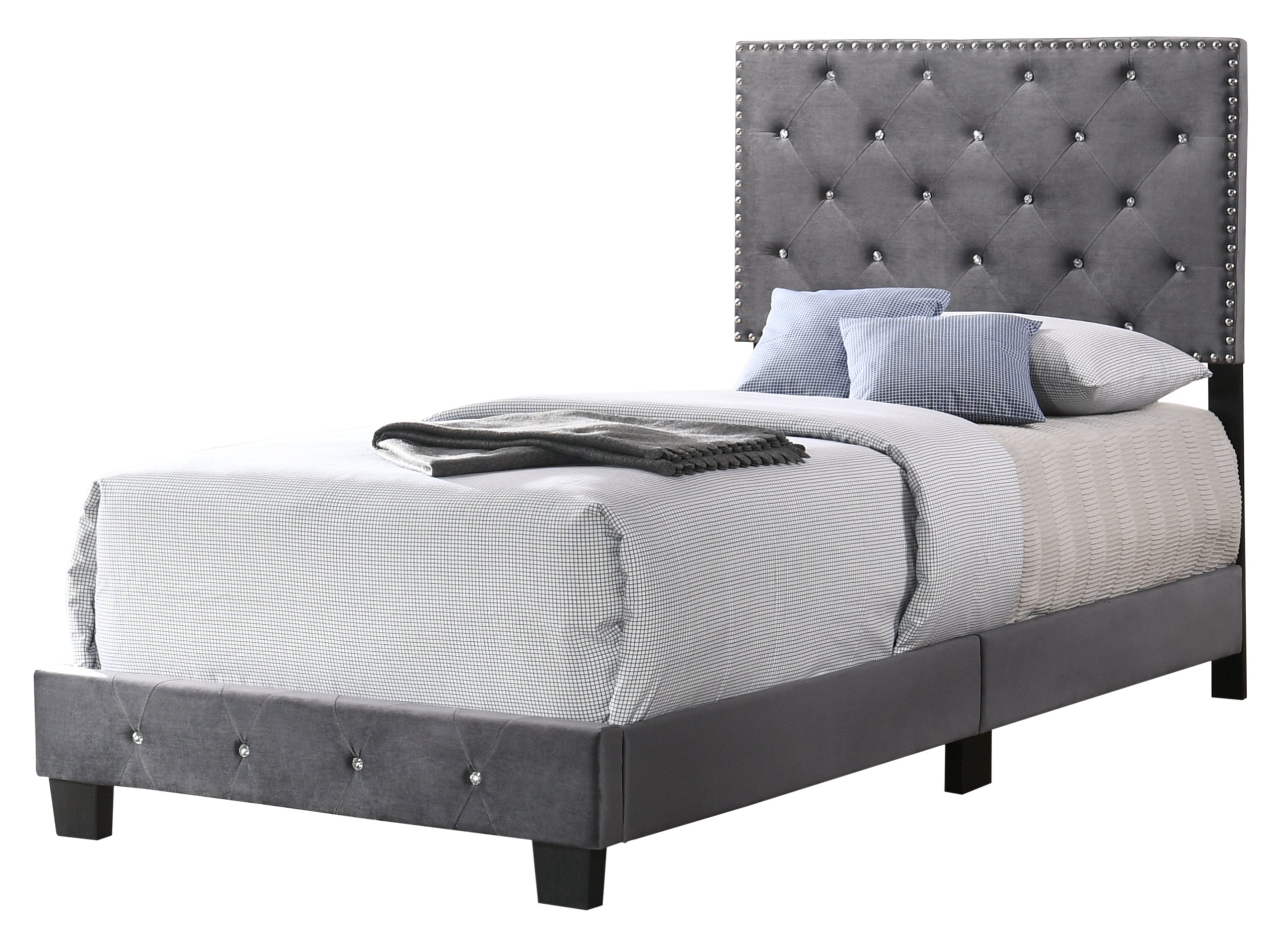 Glory Furniture Suffolk G1401-TB-UP Twin Bed , GRAY