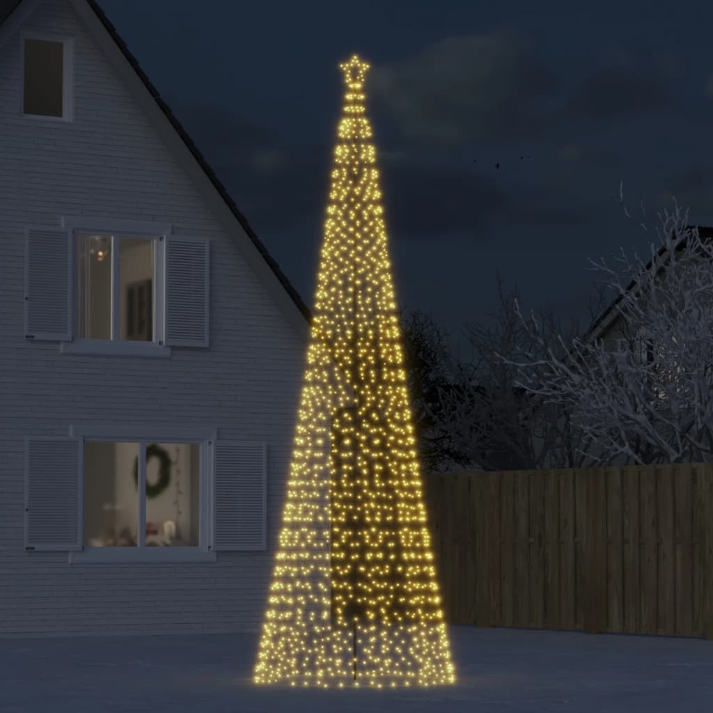 Christmas Tree Light with Spikes 1554 LEDs Warm White 196.9"