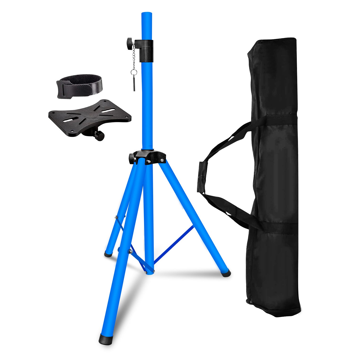 5 Core Speakers Stands 1 Piece Sky Blue Heavy Duty Height Adjustable Tripod PA Speaker Stand For Large Speakers DJ Stand Para Bocinas Includes Carry Bag