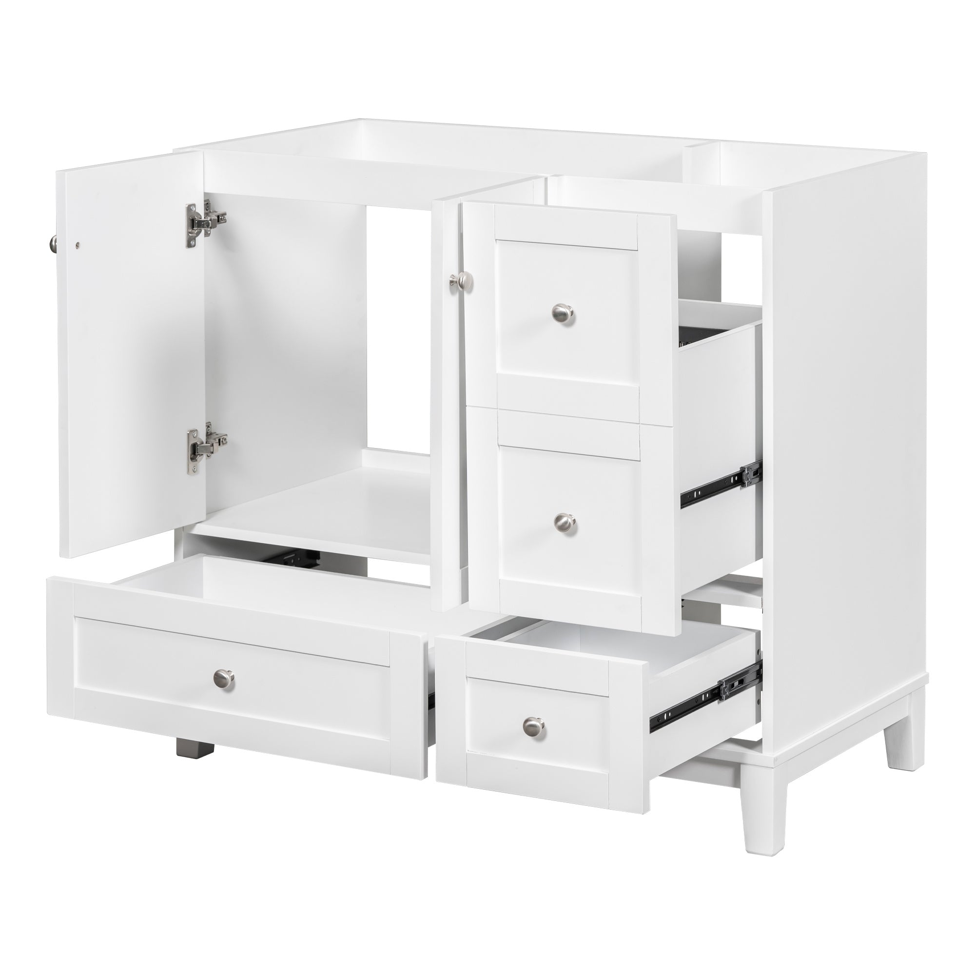 [Cabinet Only] 36" Bathroom vanity, white(Sink not included)