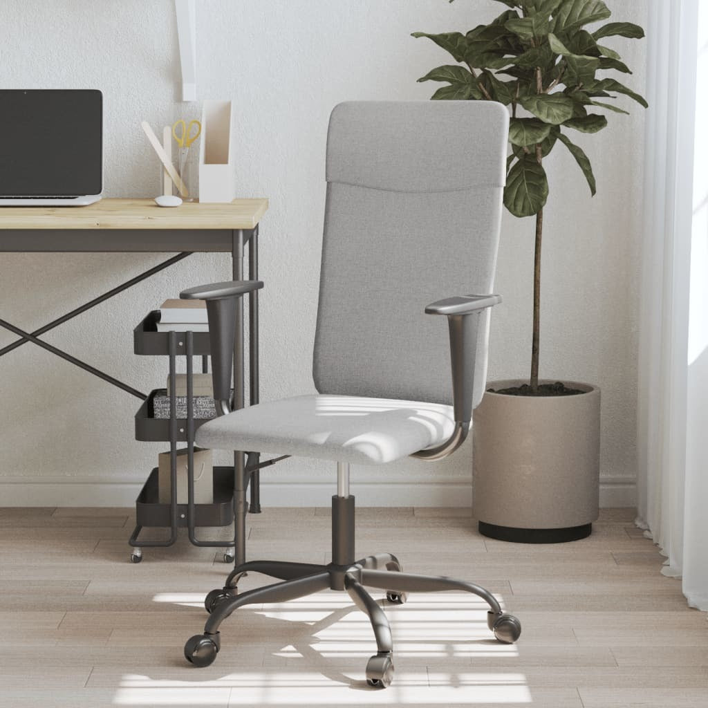 Office Chair Light Gray Fabric