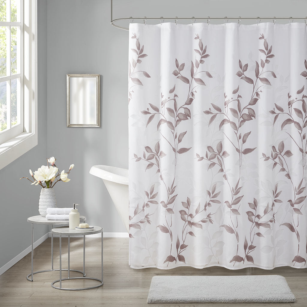 Burnout Printed Shower Curtain