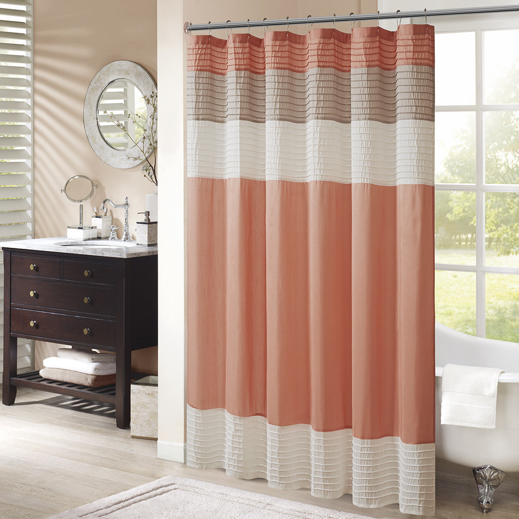 Faux Silk Shower Curtain