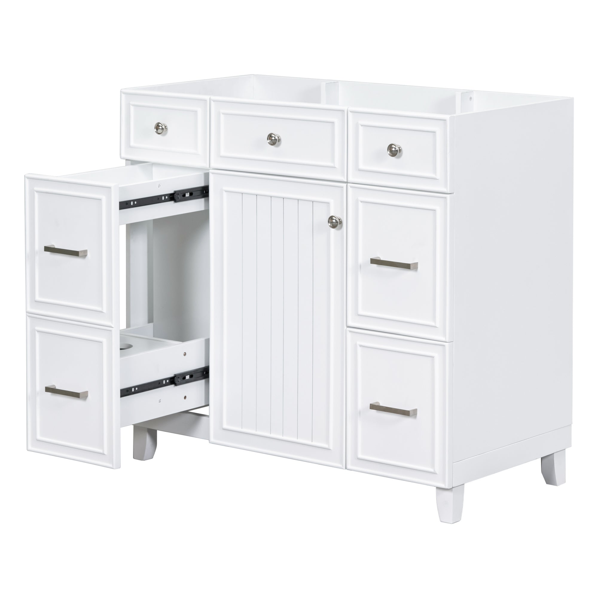 [Cabinet Only] 36" White Bathroom Vanity(Sink not included)