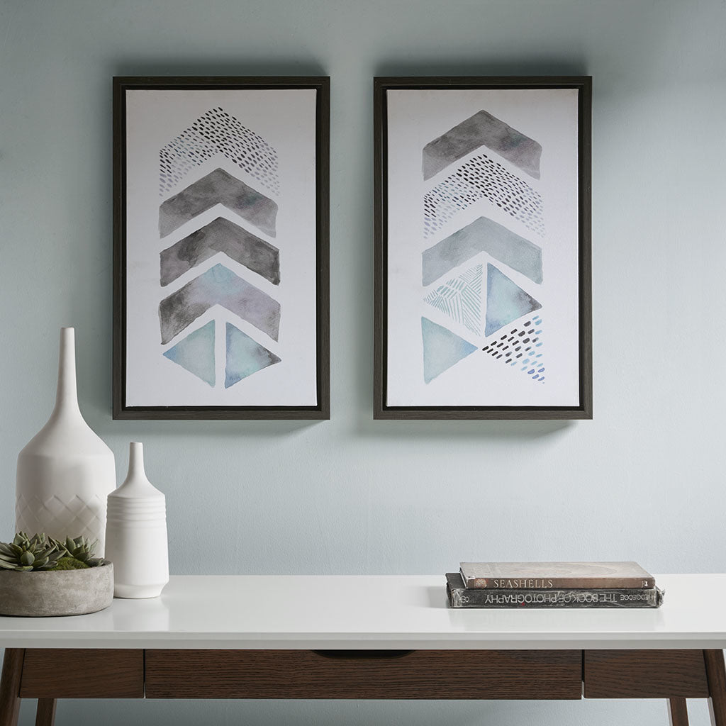 Abstract 2-piece Framed Canvas Wall Art Set