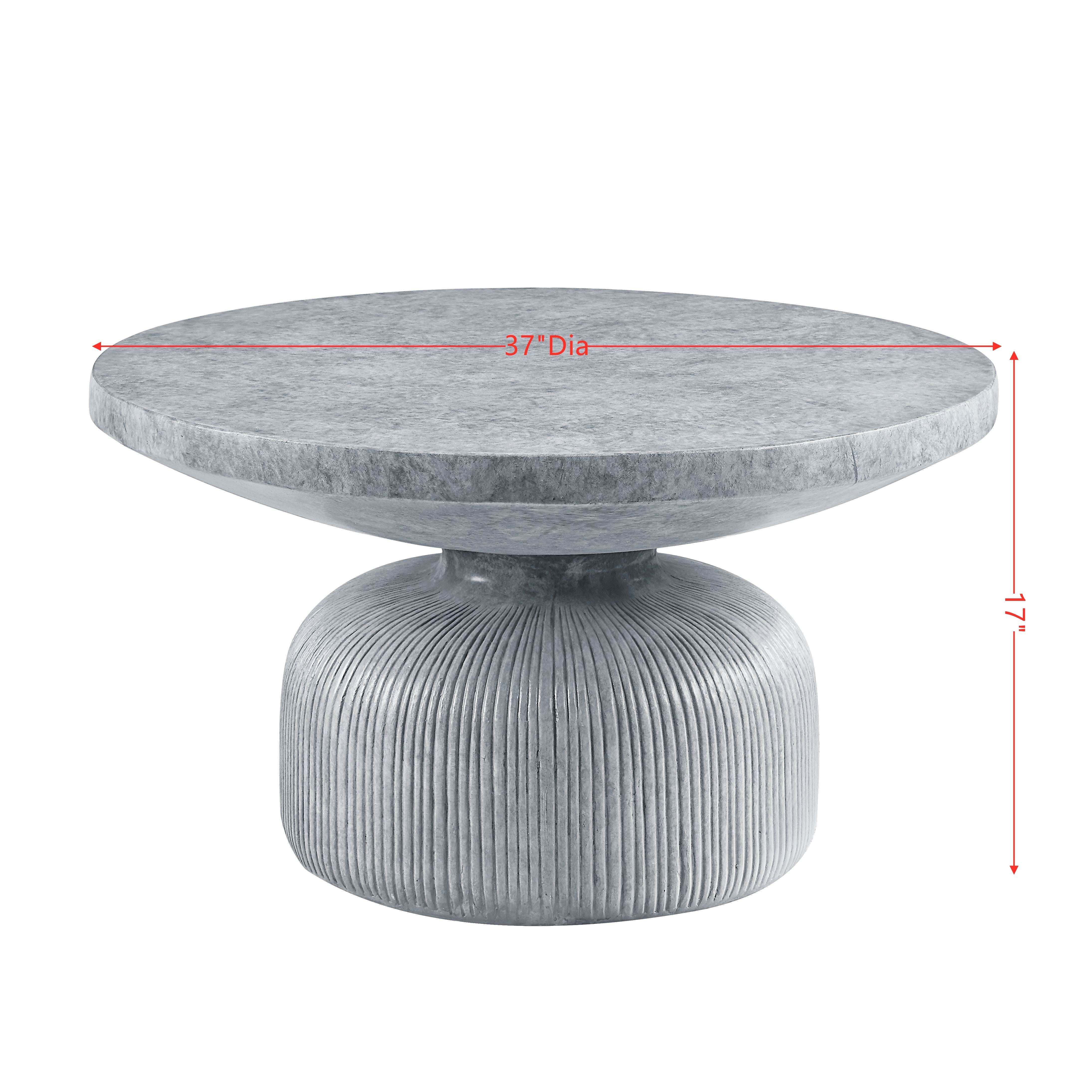 ACME Laddie Coffee Table, Weathered Gray Finish LV01926