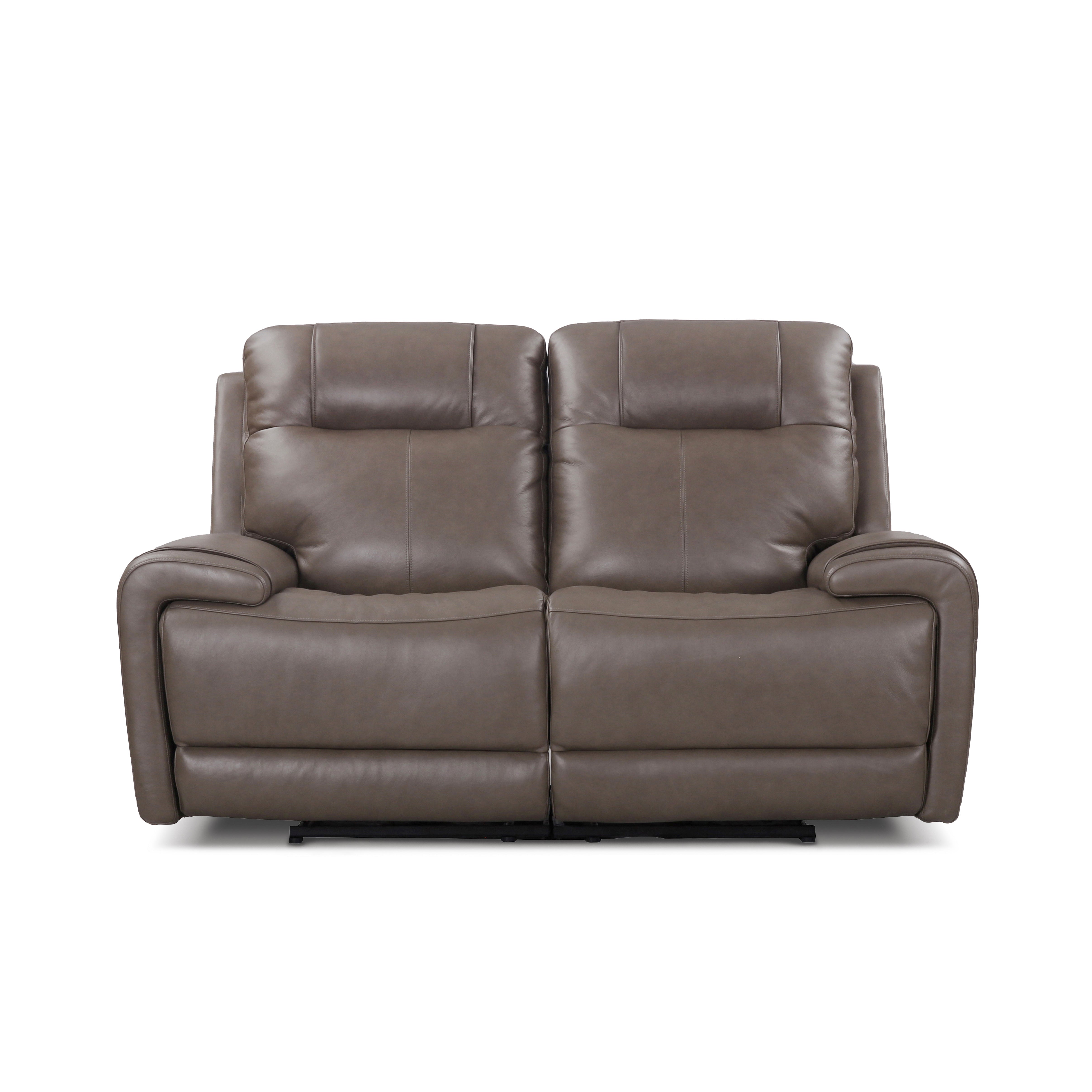 Trevor Triple Power Loveseat,Genuine Leather,Lumbar Support,Adjustable Headrest,USB & Type C Charge Port