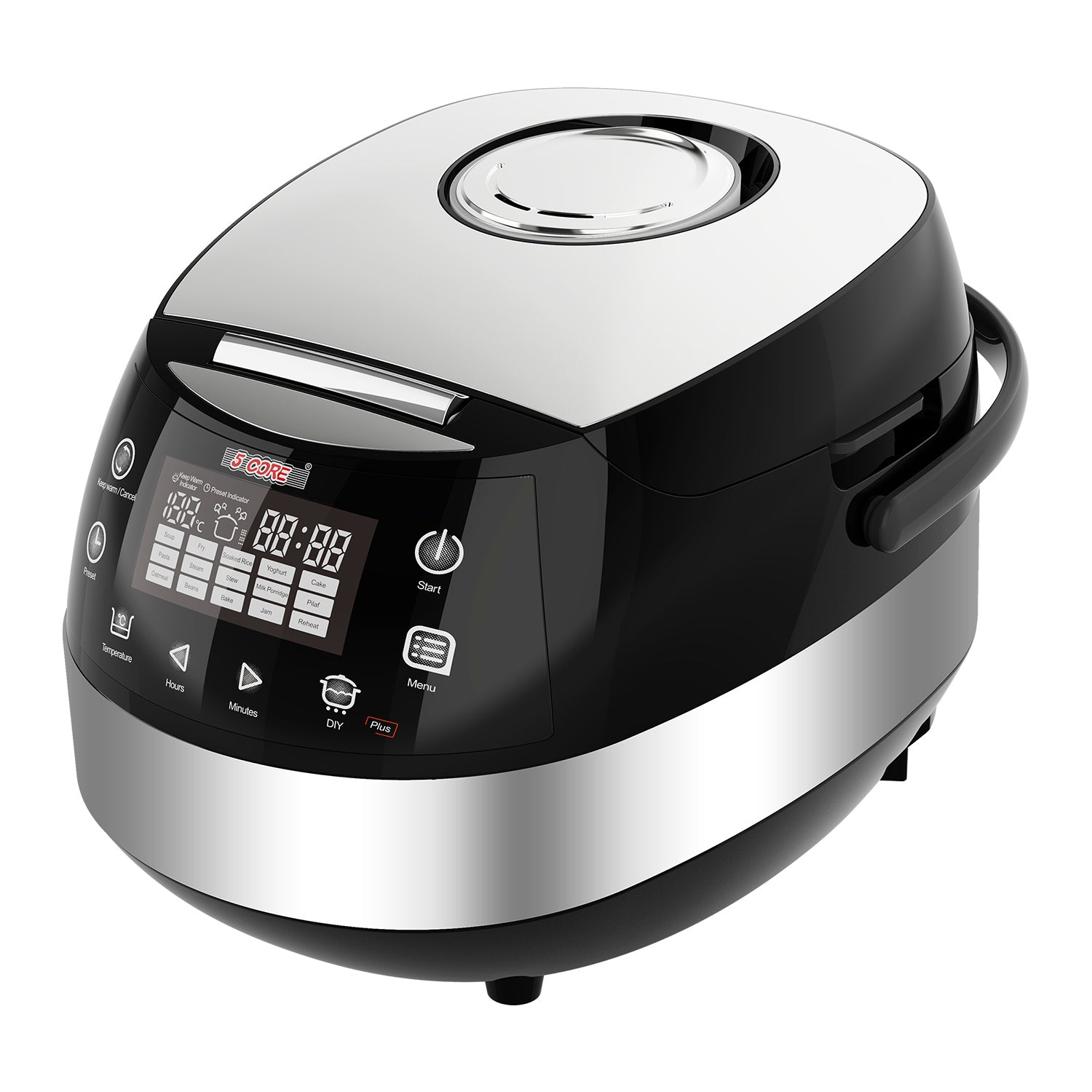 5 Core Asian Rice Cooker • Electric Japanese Rice Maker • w 17 Preset • Large Touch Screen Nonstick Inner Pot • 21 Cups Capacity • 24 Hour Delay Timer • Auto Keep Warm - RC 0501