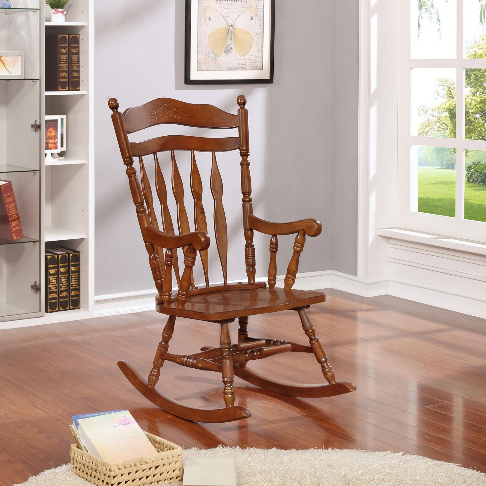 Medium Brown Rocking Chair