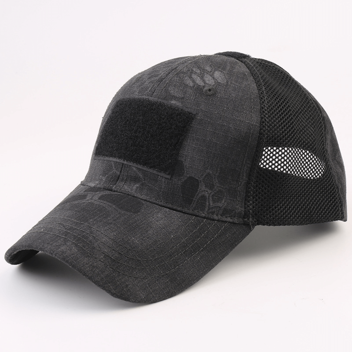 Military-Style Tactical Patch Hat with Adjustable Strap | Breathable and Unisex