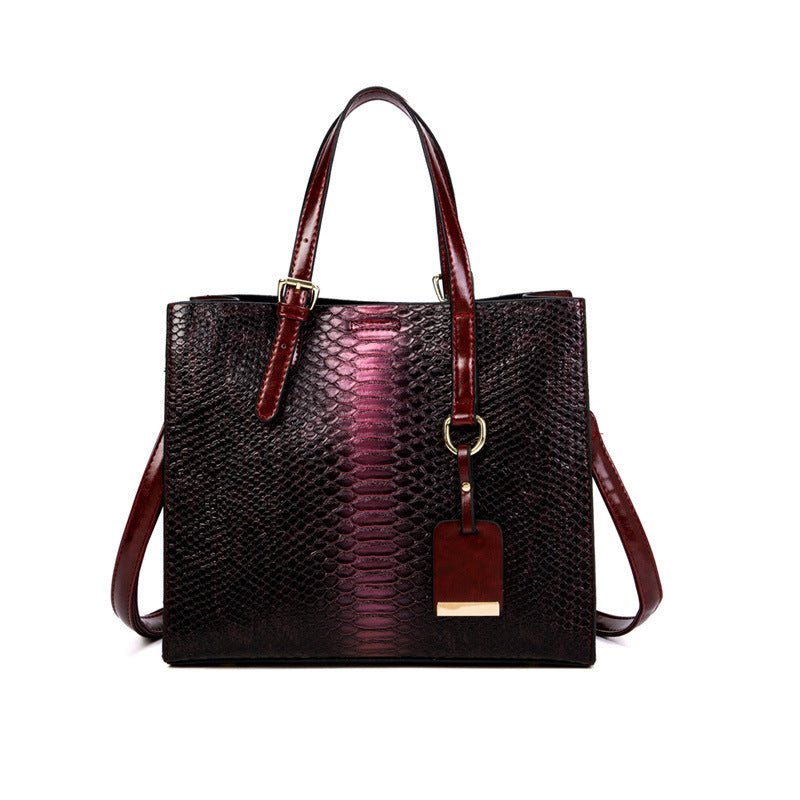 Women's Crocodile Pattern Tote Bags Stylish Handbags Satchels Purses and Wallets 3 Pcs Set For Women